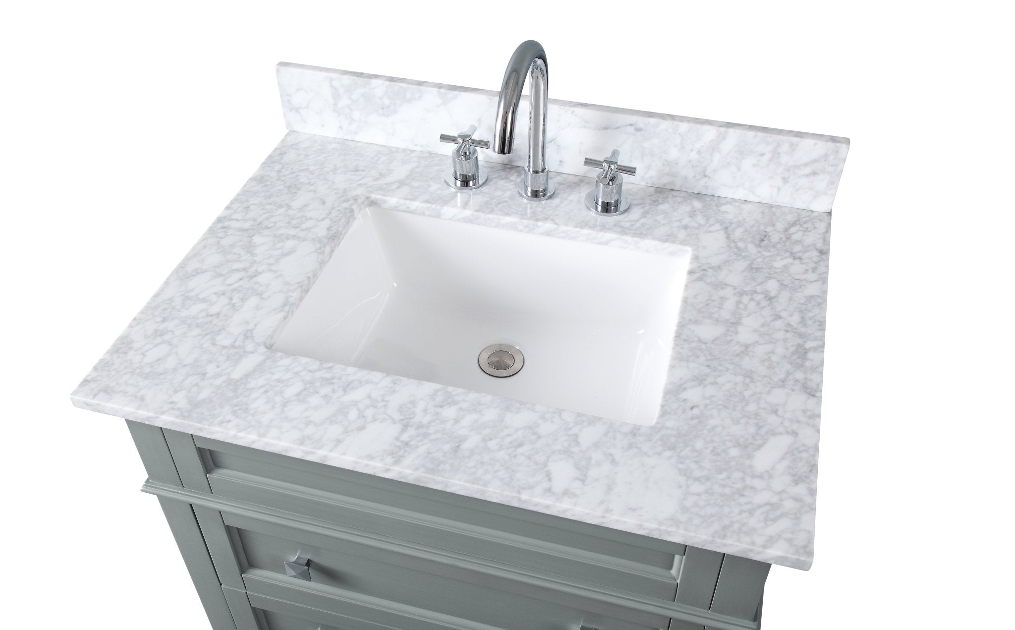 Chans Furniture QT-1810-V30CK 30" Tennant Brand Felix Modern Style Gray Bathroom Vanity