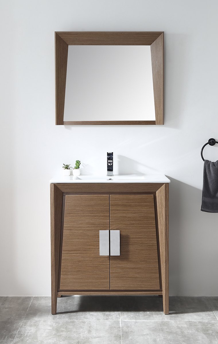 Chans Furniture CL-22WV30-ZI 30" Tennant Brand Larvotto Light Wheat Contemporary Bathroom Vanity