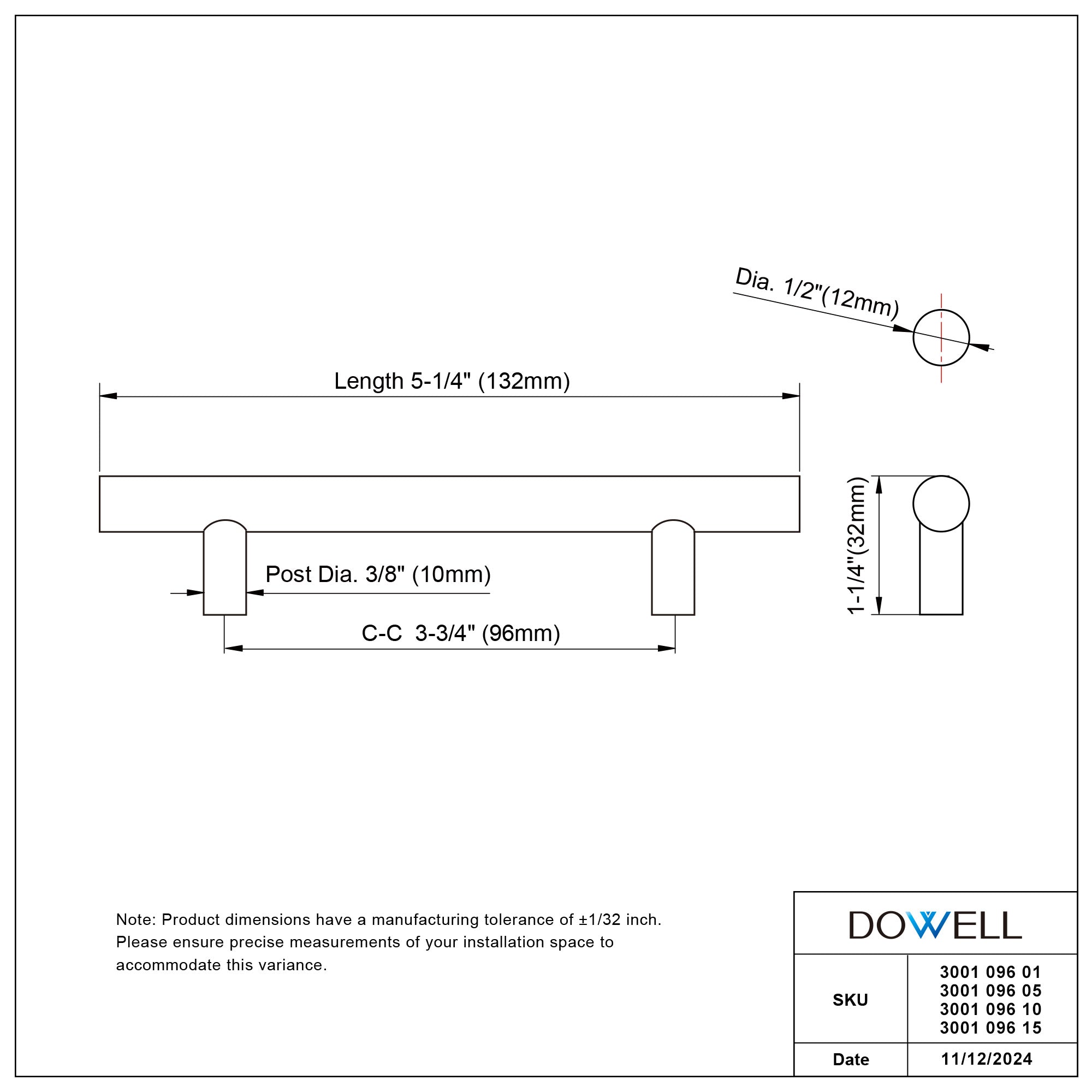 Aluminium Handle 3001 096