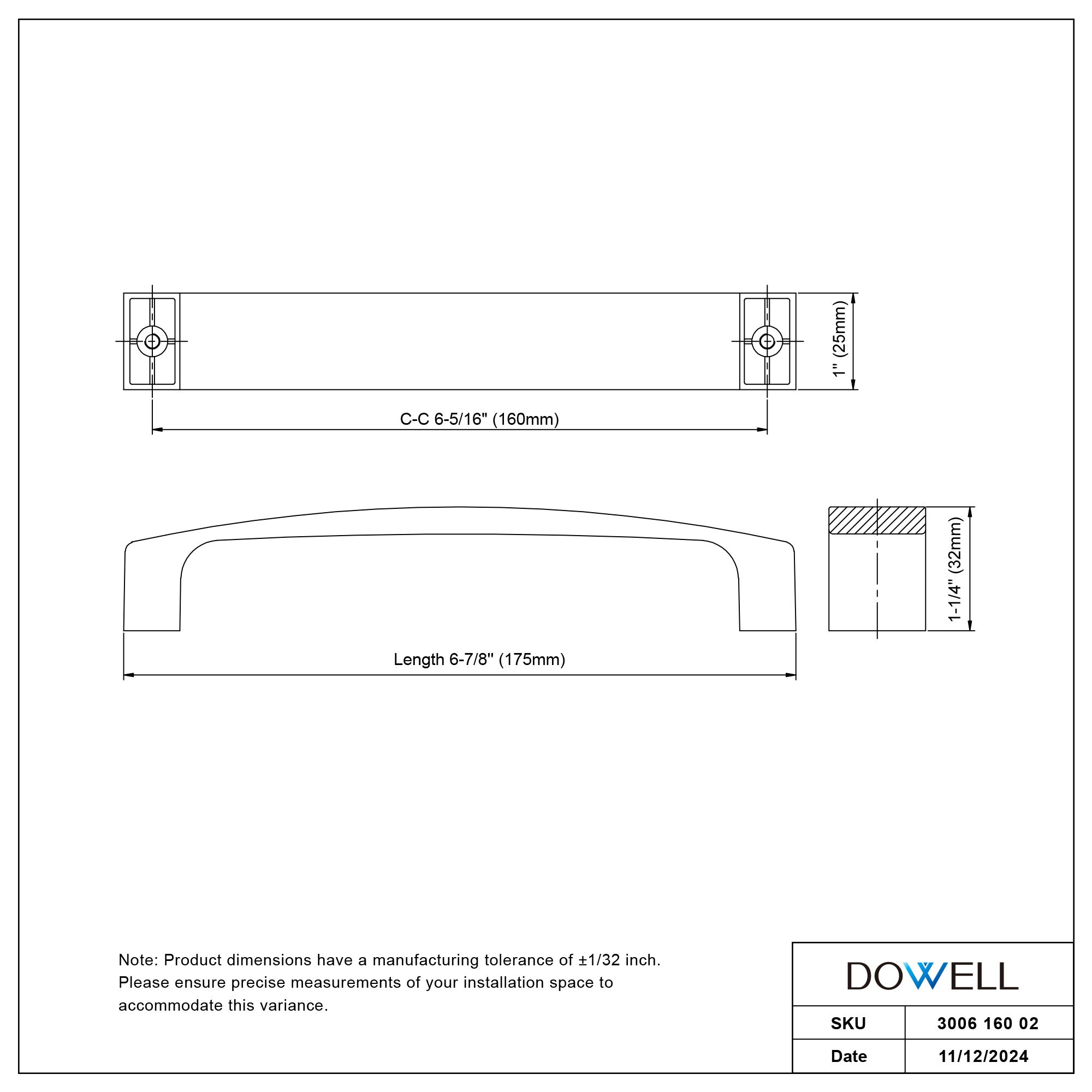 Handle 3006 160 02