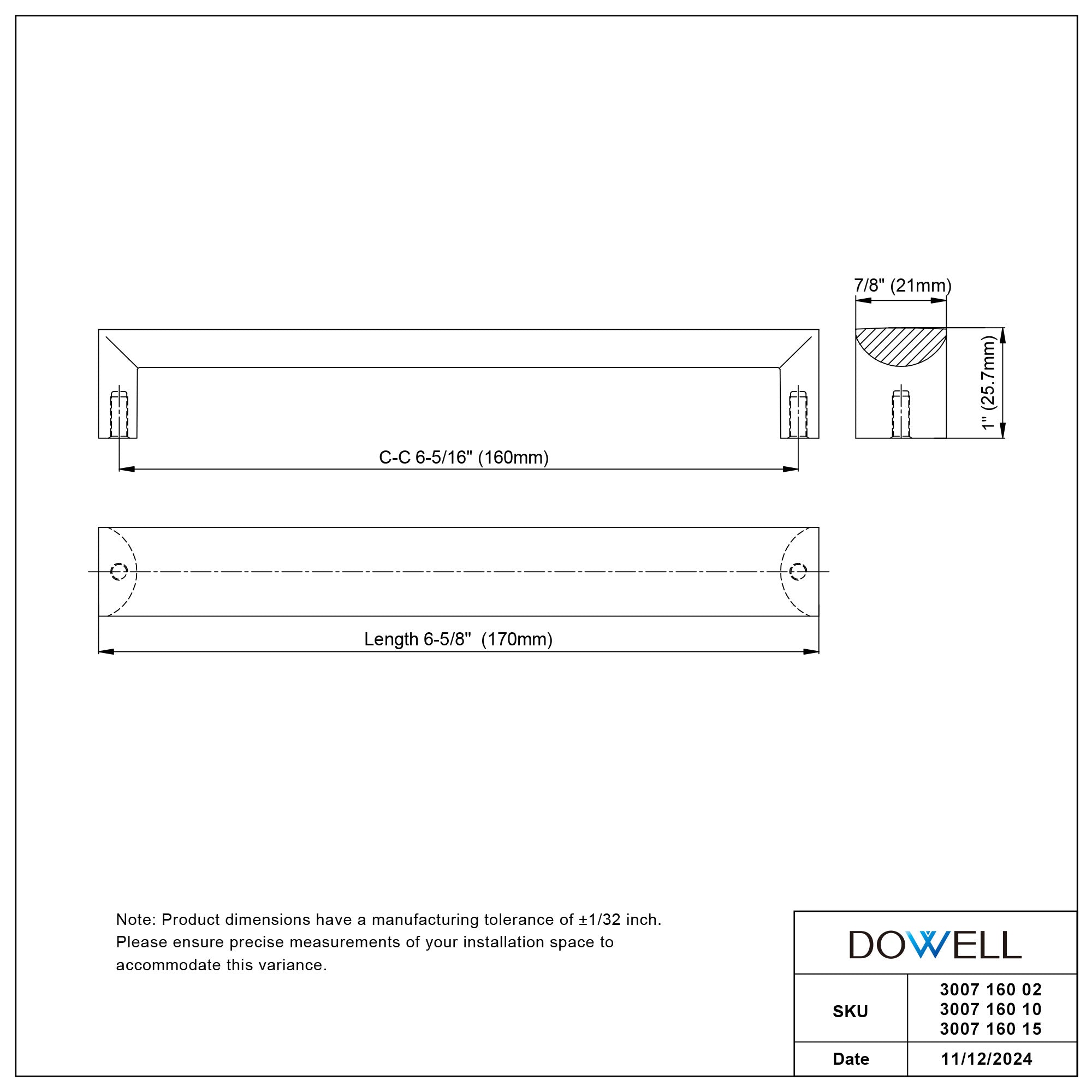 Handle 3007 160