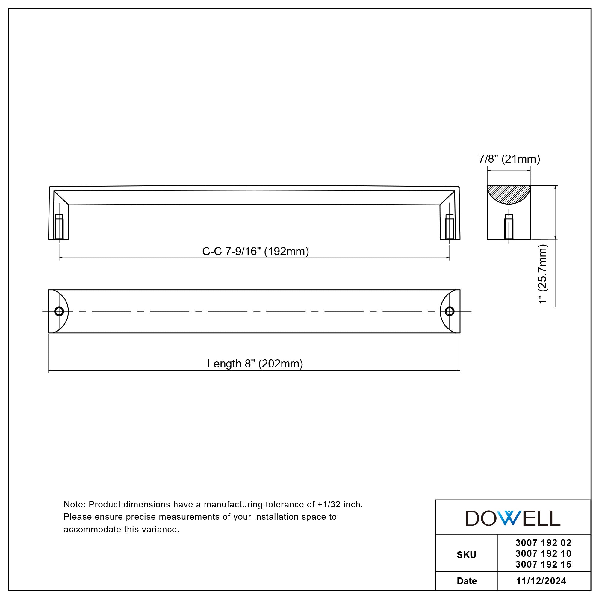 Handle 3007 192