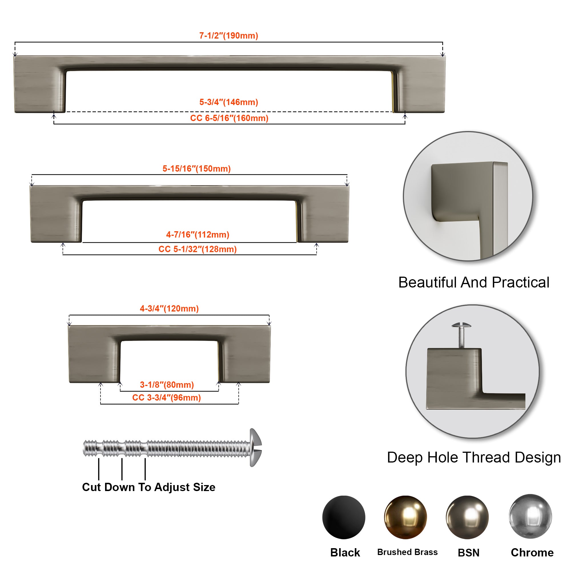 Handle 3008 128