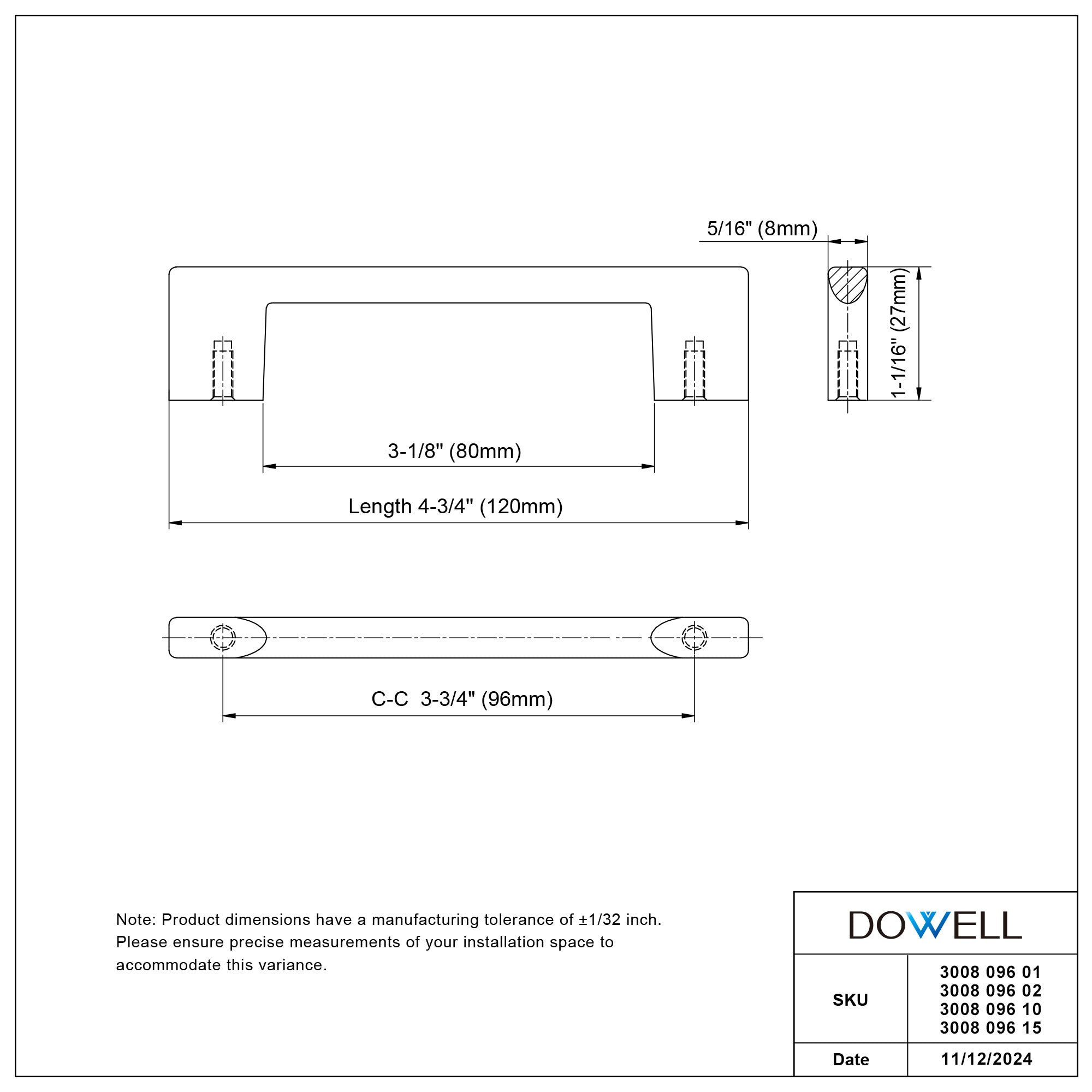 Handle 3008 096