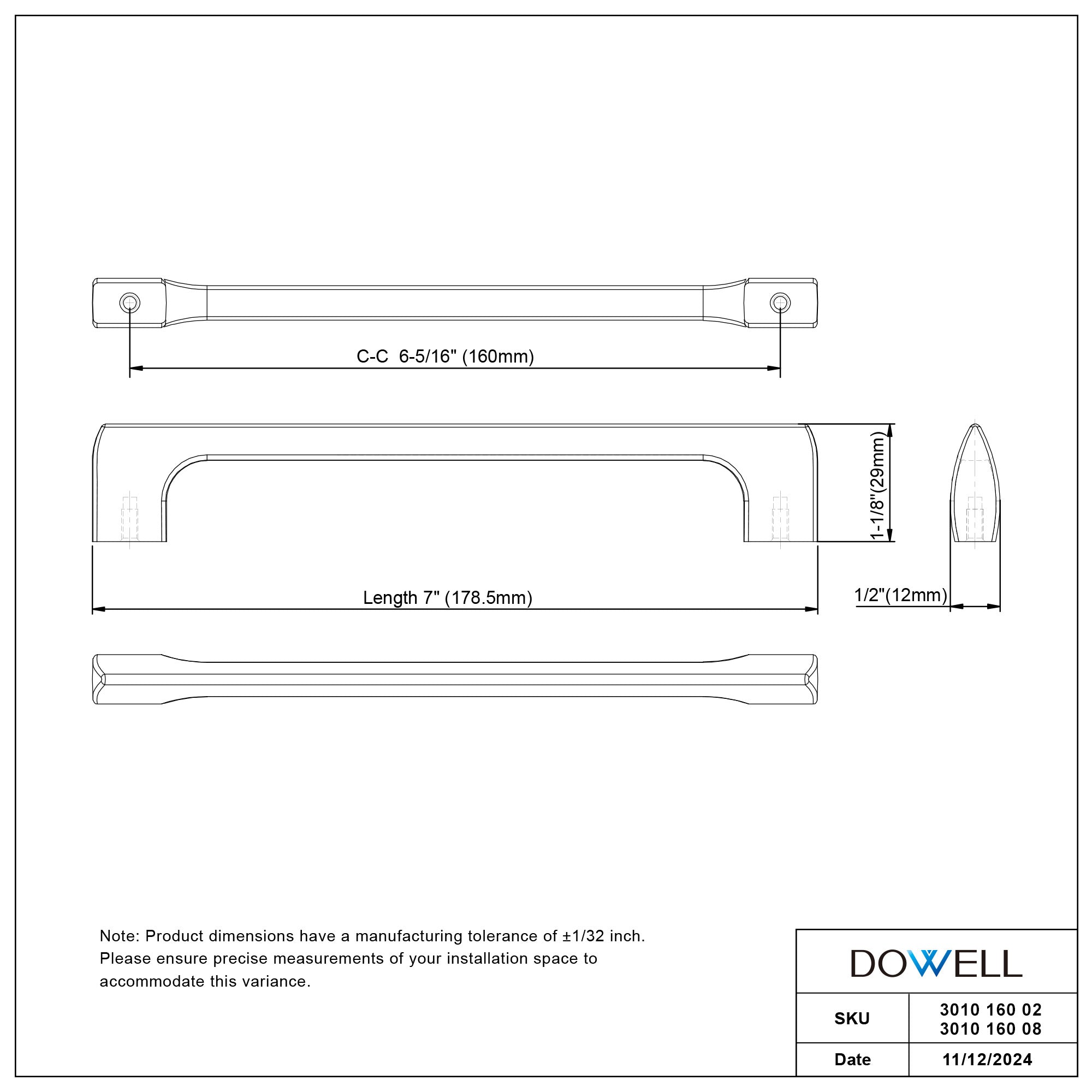 Handle 3010 160