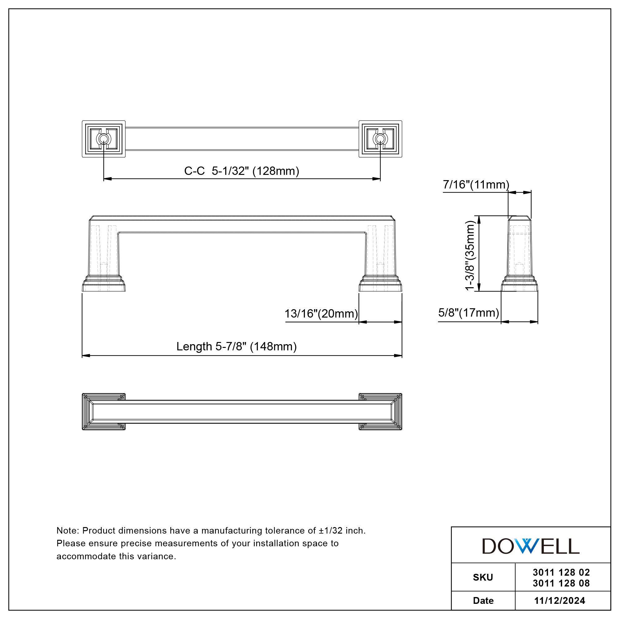 Handle 3011 128
