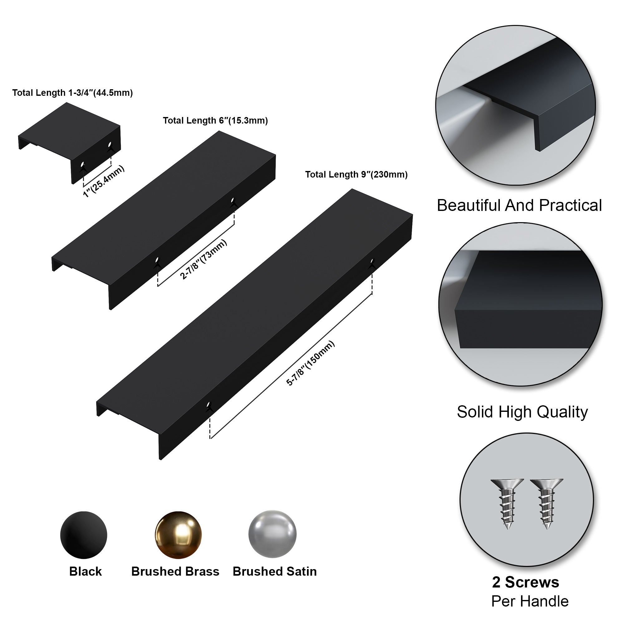 Aluminum Cabinet Pulls 3062 002