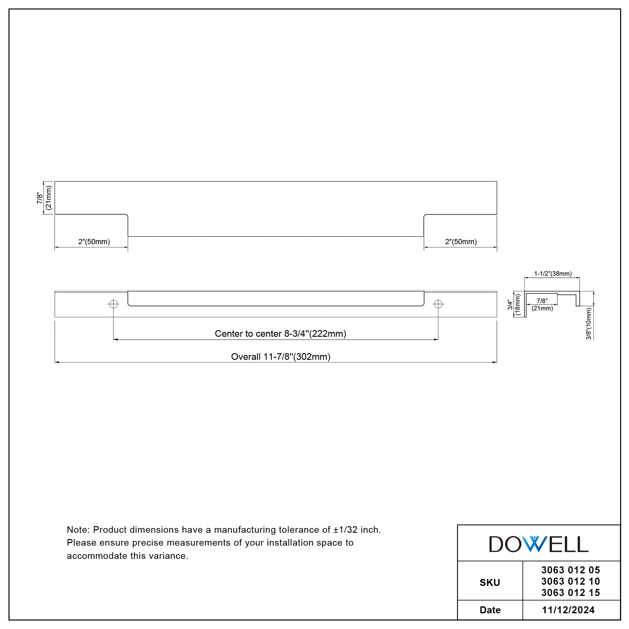 Aluminum Cabinet Pulls 3063 012