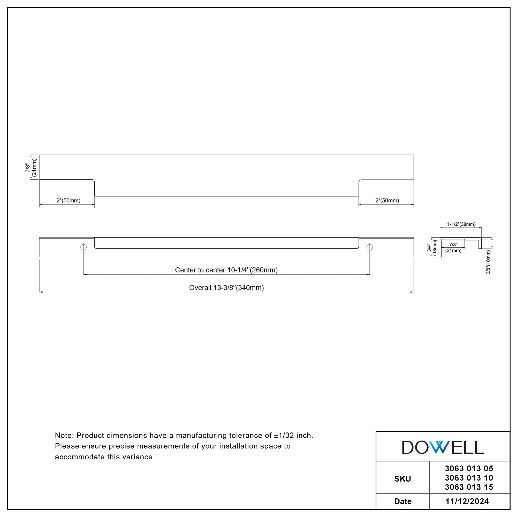 Aluminum Cabinet Pulls 3063 013