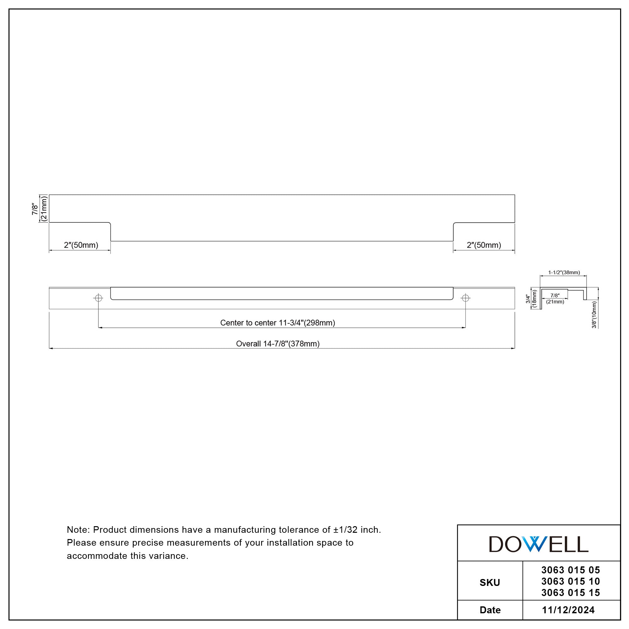 Aluminum Cabinet Pulls 3063 015