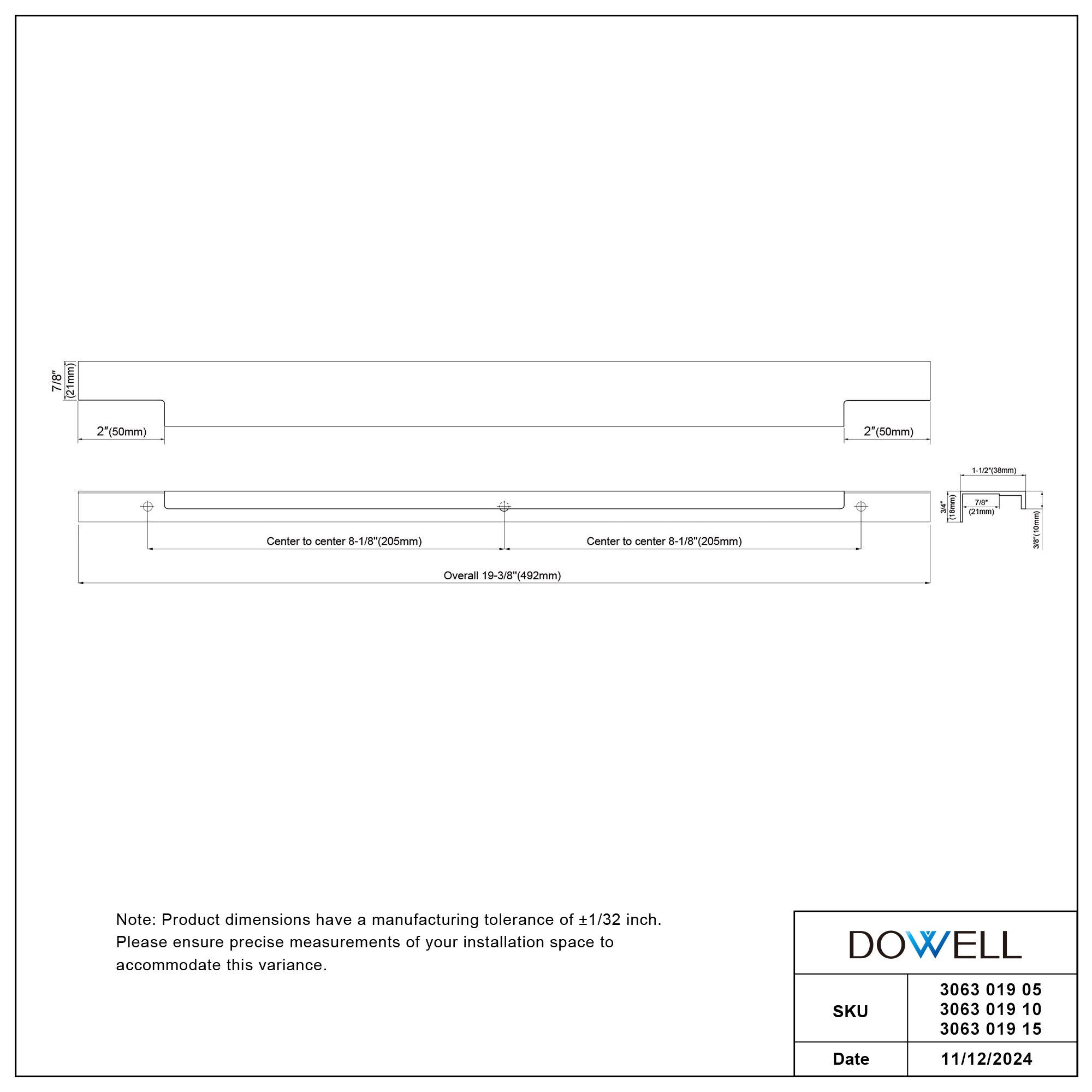 Aluminum Cabinet Pulls 3063 019