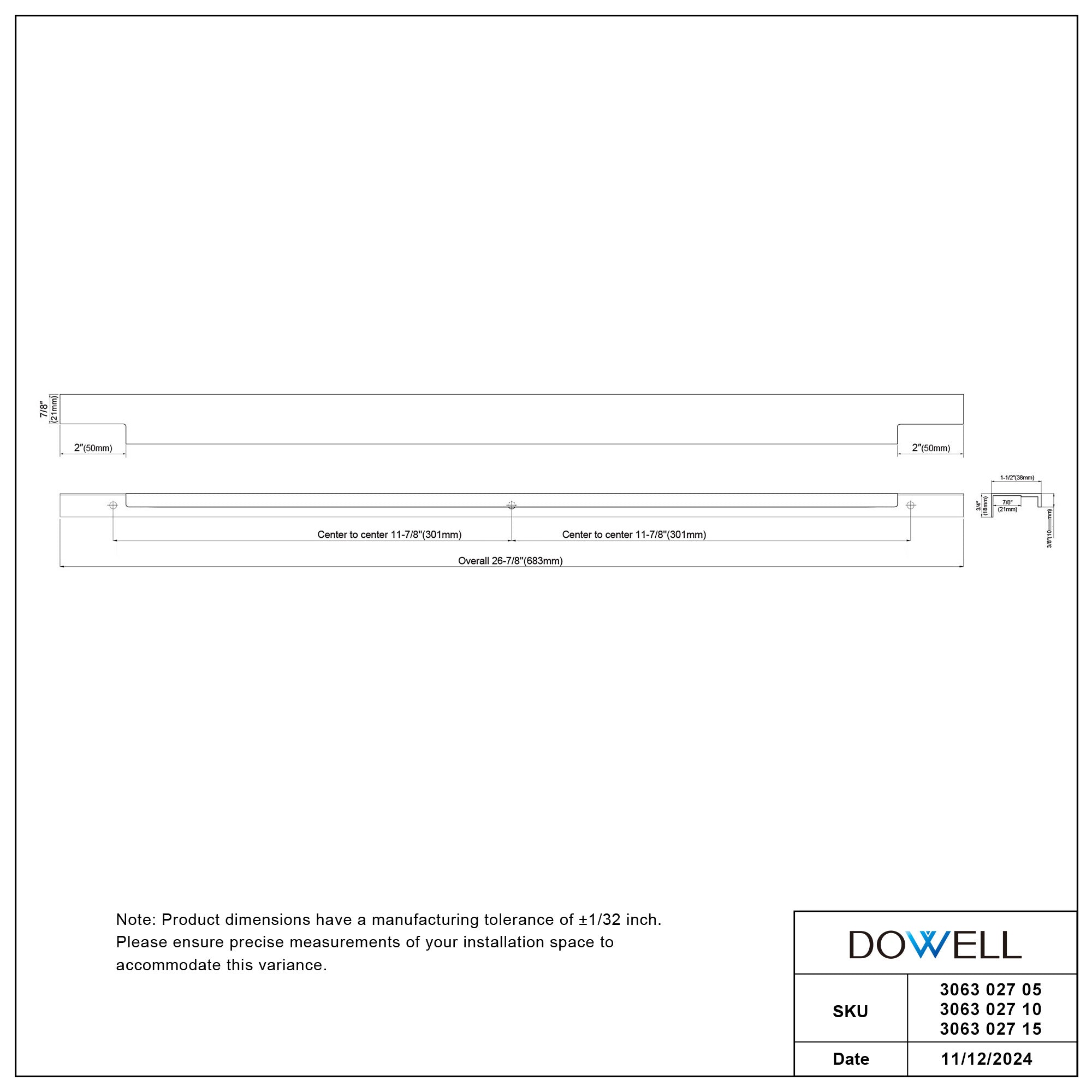 Aluminum Cabinet Pulls 3063 027