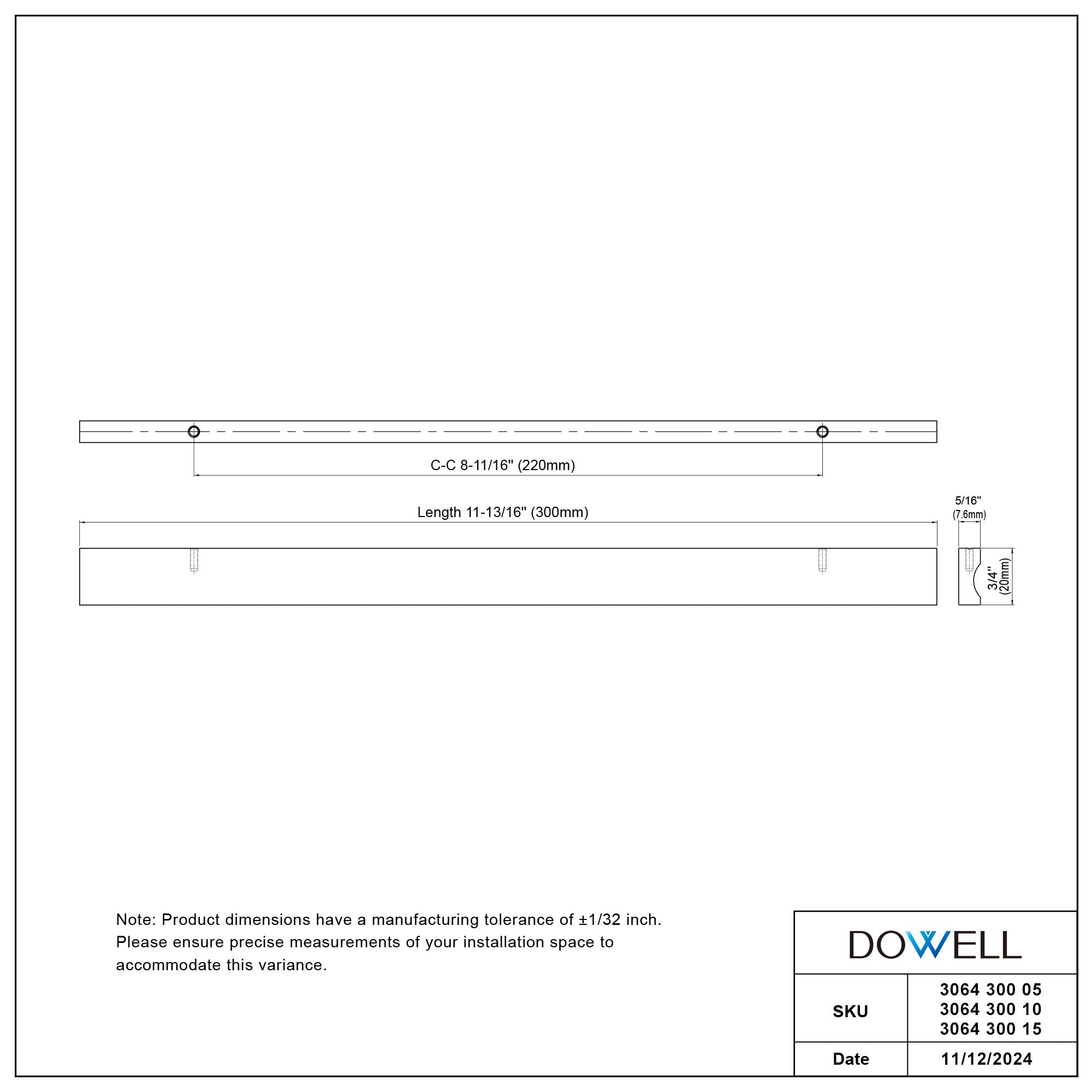 Aluminum Cabinet Pulls 3064 300