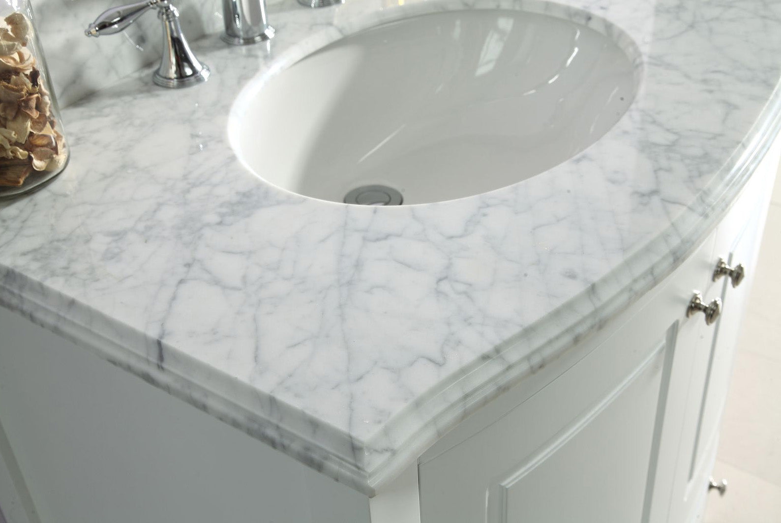 Estella 32" Bathroom Vanity with Jerusalem Gold Marble Countertop