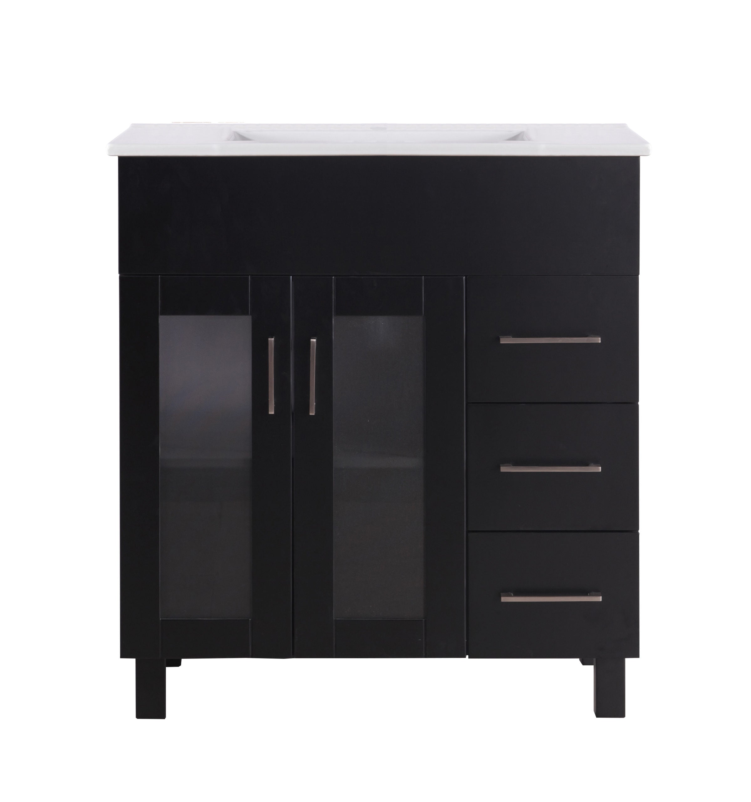 Nova 32" Bathroom Vanity with White Ceramic Basin Countertop