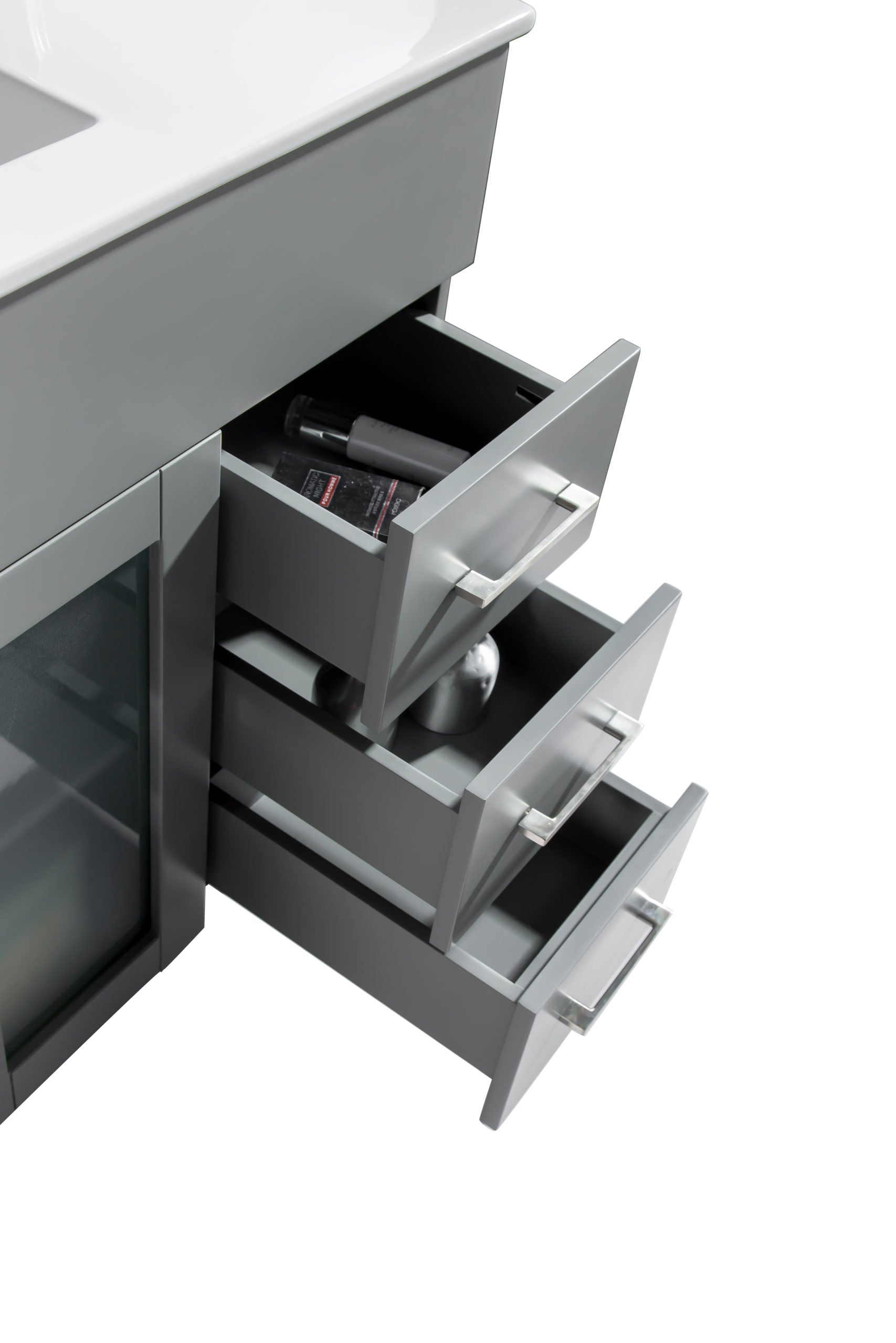 Nova 36" Bathroom Vanity with White Ceramic Basin Countertop