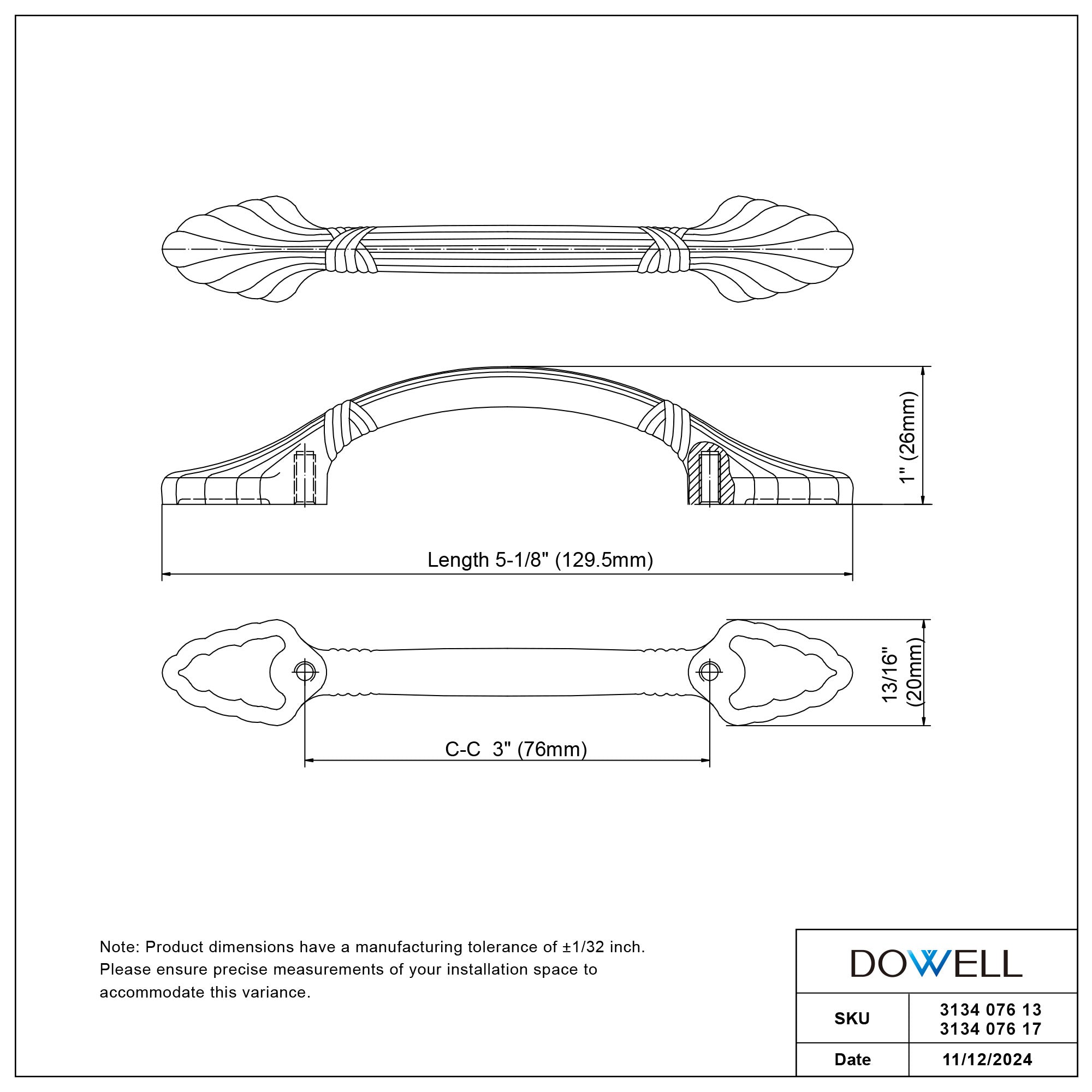 Handle 3134 076