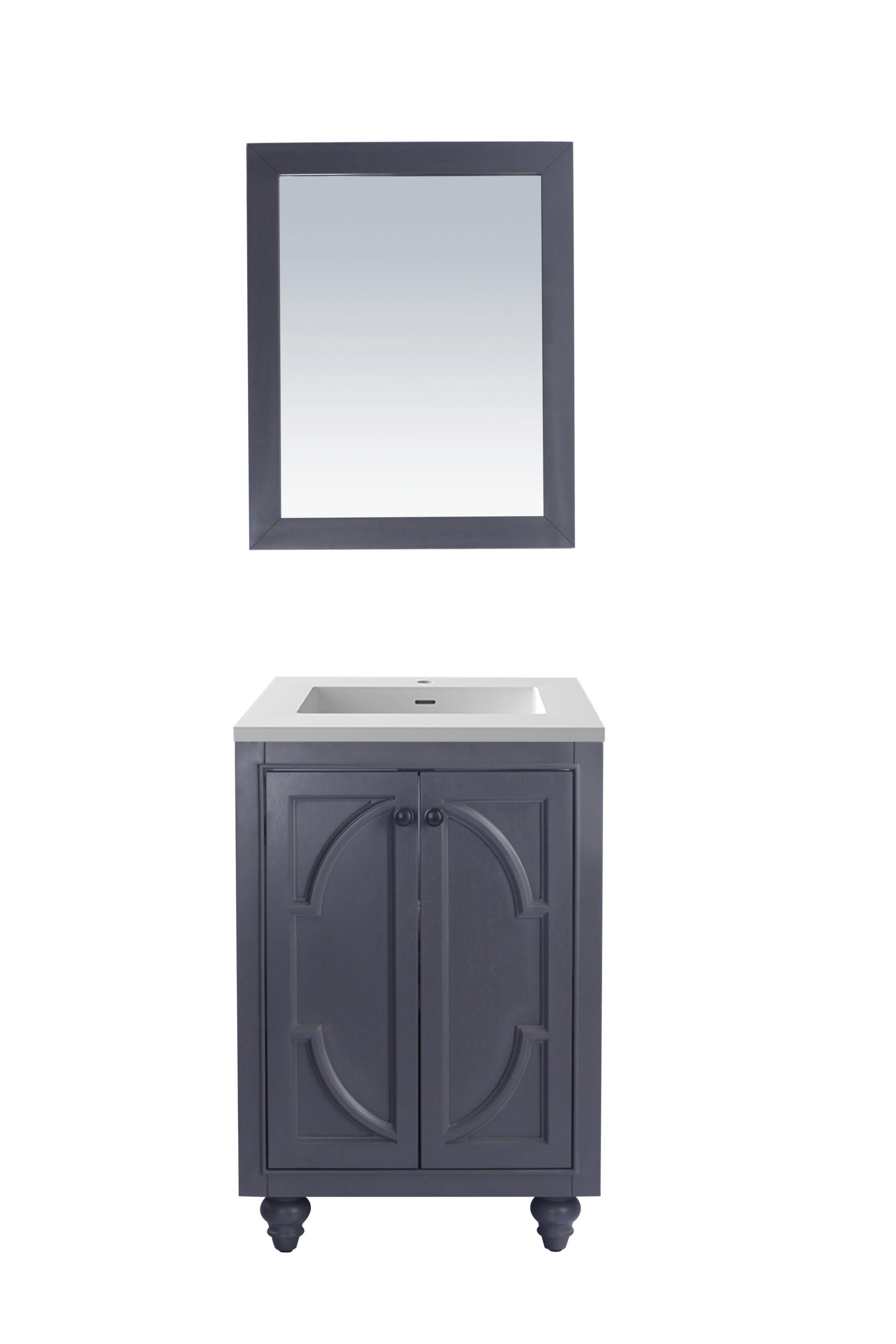 Odyssey 24" Maple Grey Bathroom Vanity with Countertop