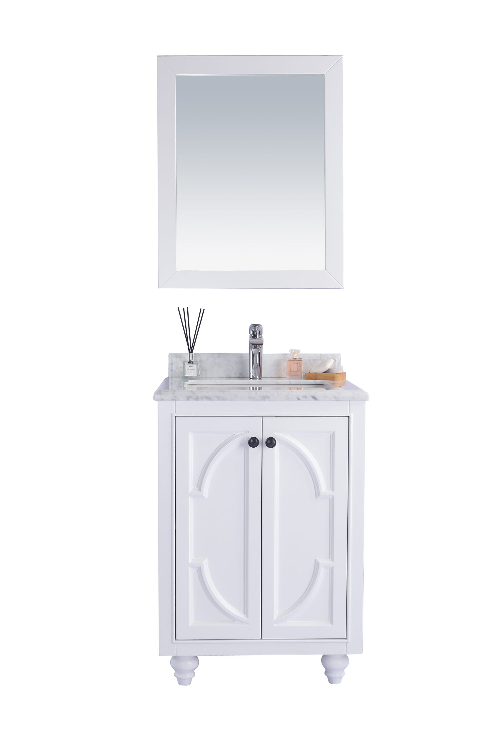 Odyssey 24" White Bathroom Vanity with Countertop