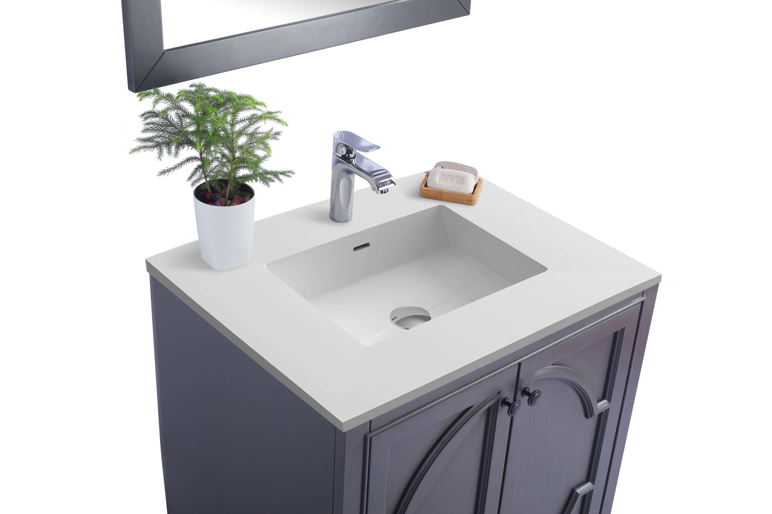 Odyssey 30" Maple Grey Bathroom Vanity with Countertop