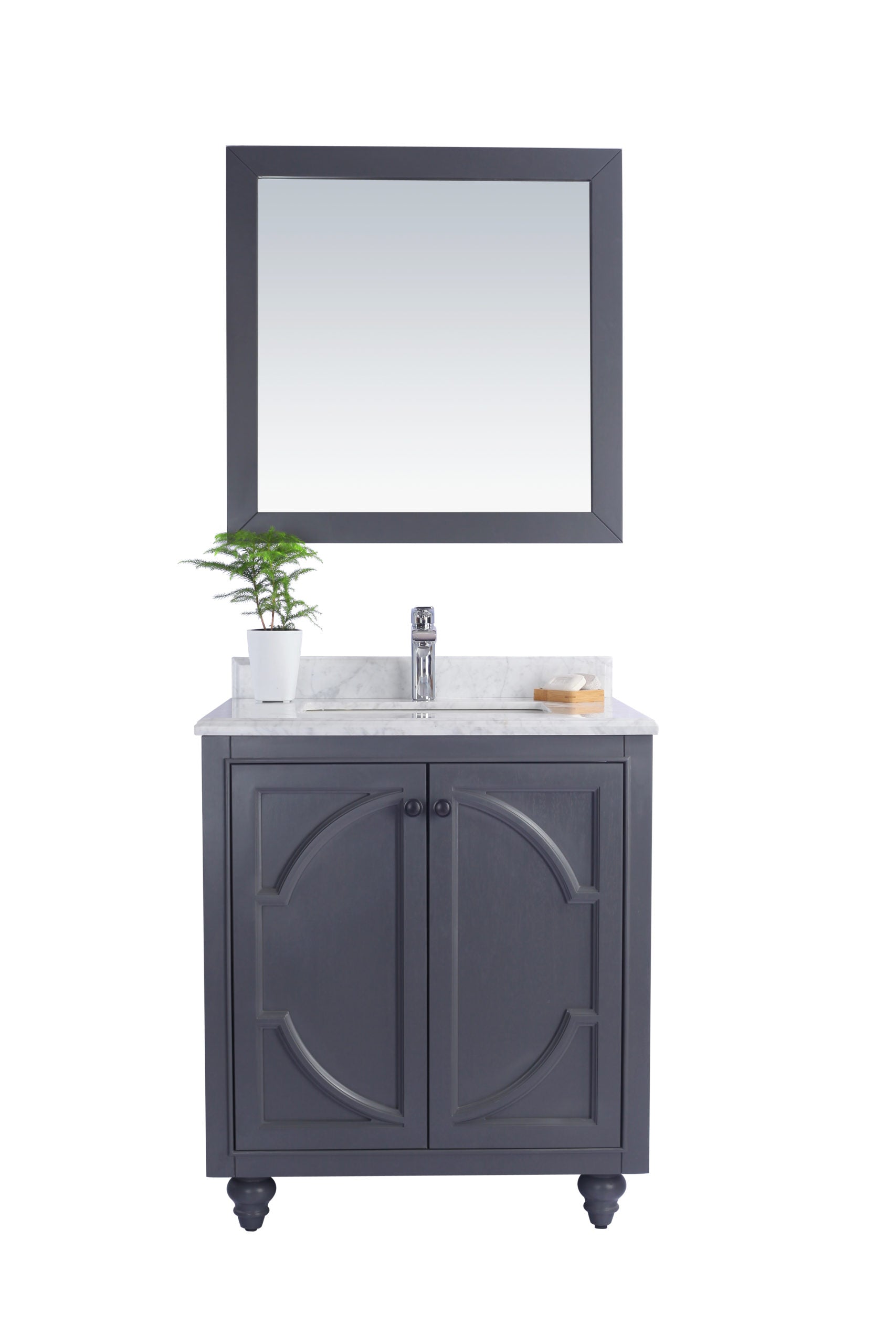 Odyssey 30" Maple Grey Bathroom Vanity with Countertop