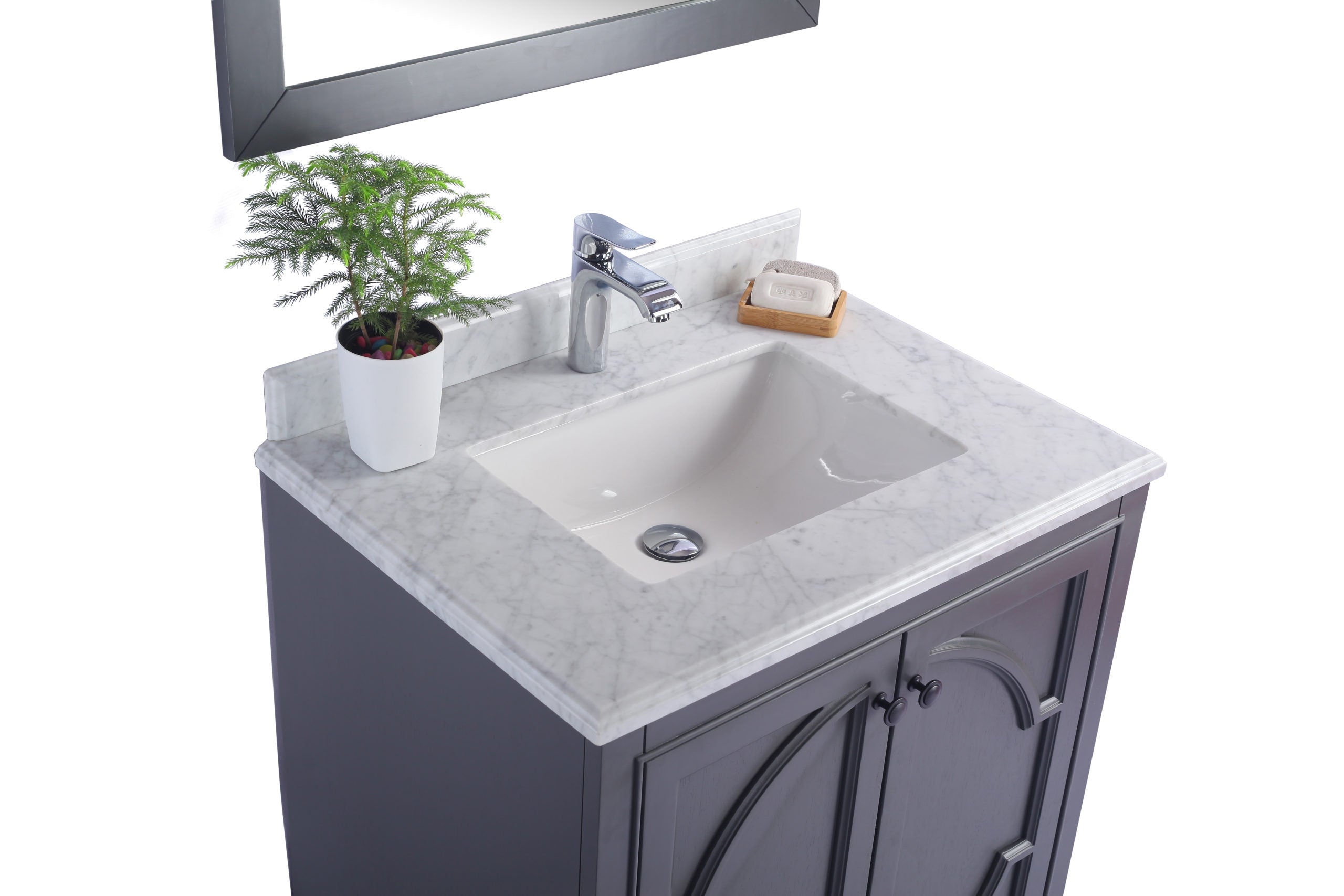 Odyssey 30" Maple Grey Bathroom Vanity with Countertop