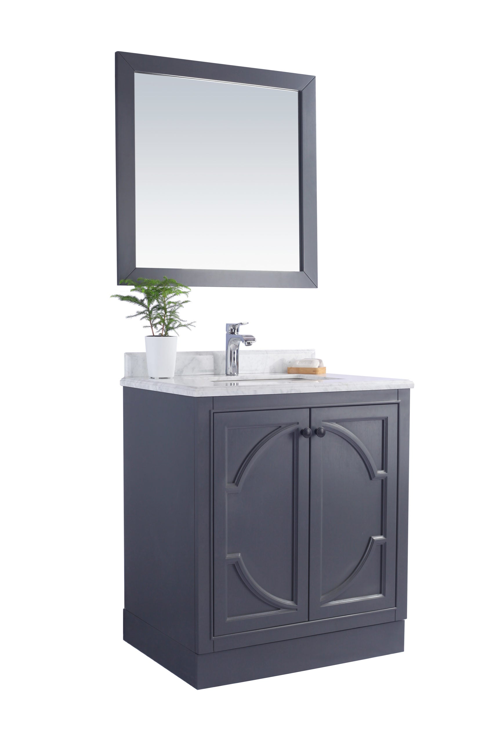 Odyssey 30" Maple Grey Bathroom Vanity with Countertop