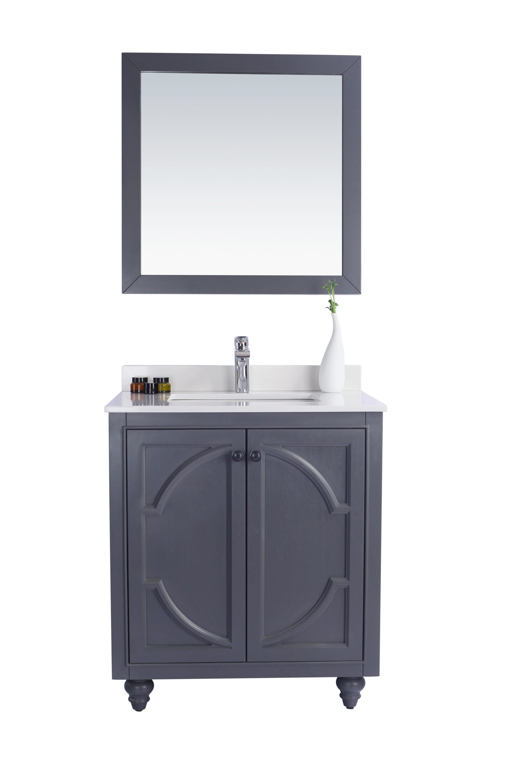 Odyssey 30" Maple Grey Bathroom Vanity with Countertop