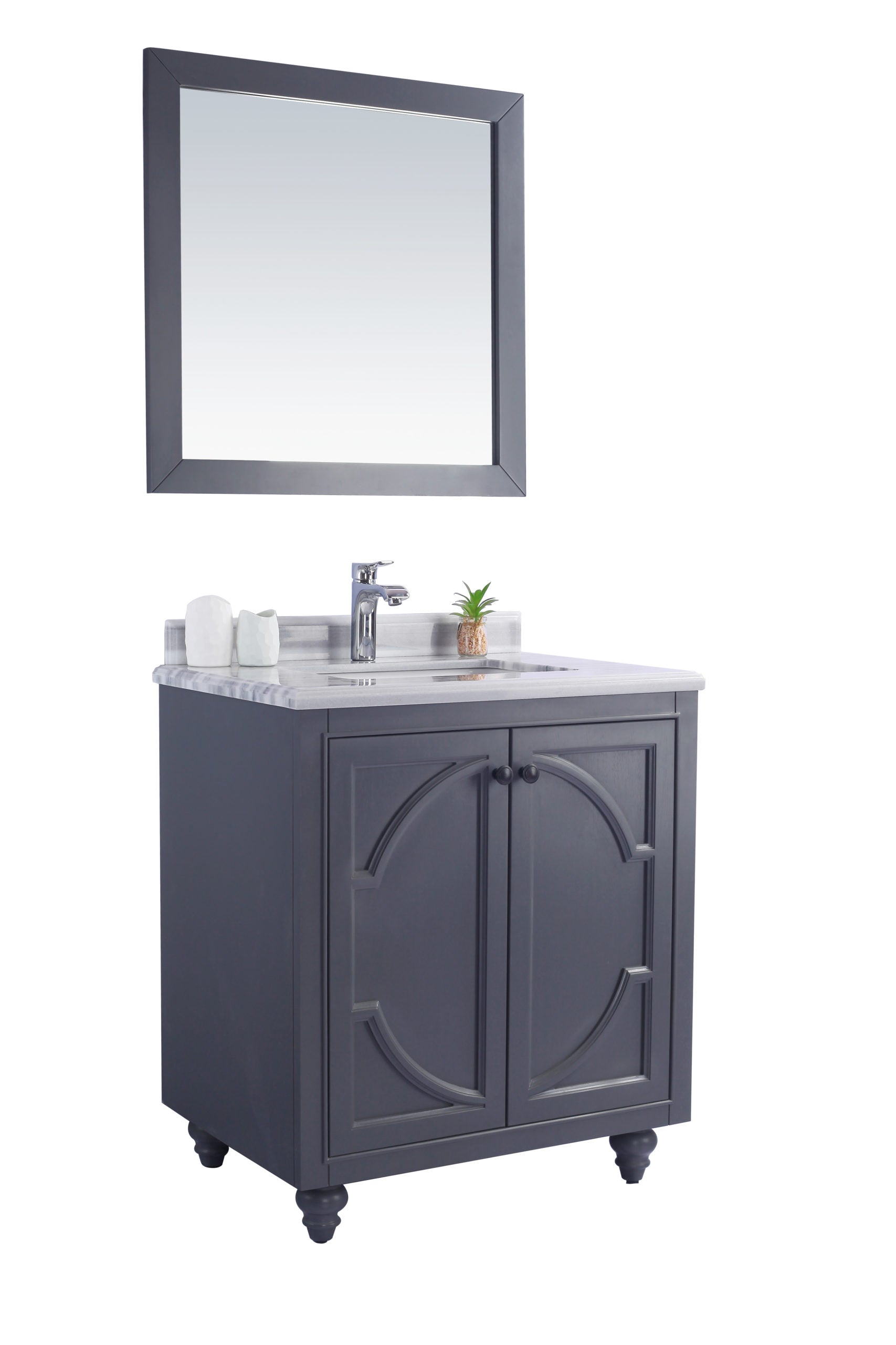 Odyssey 30" Maple Grey Bathroom Vanity with Countertop