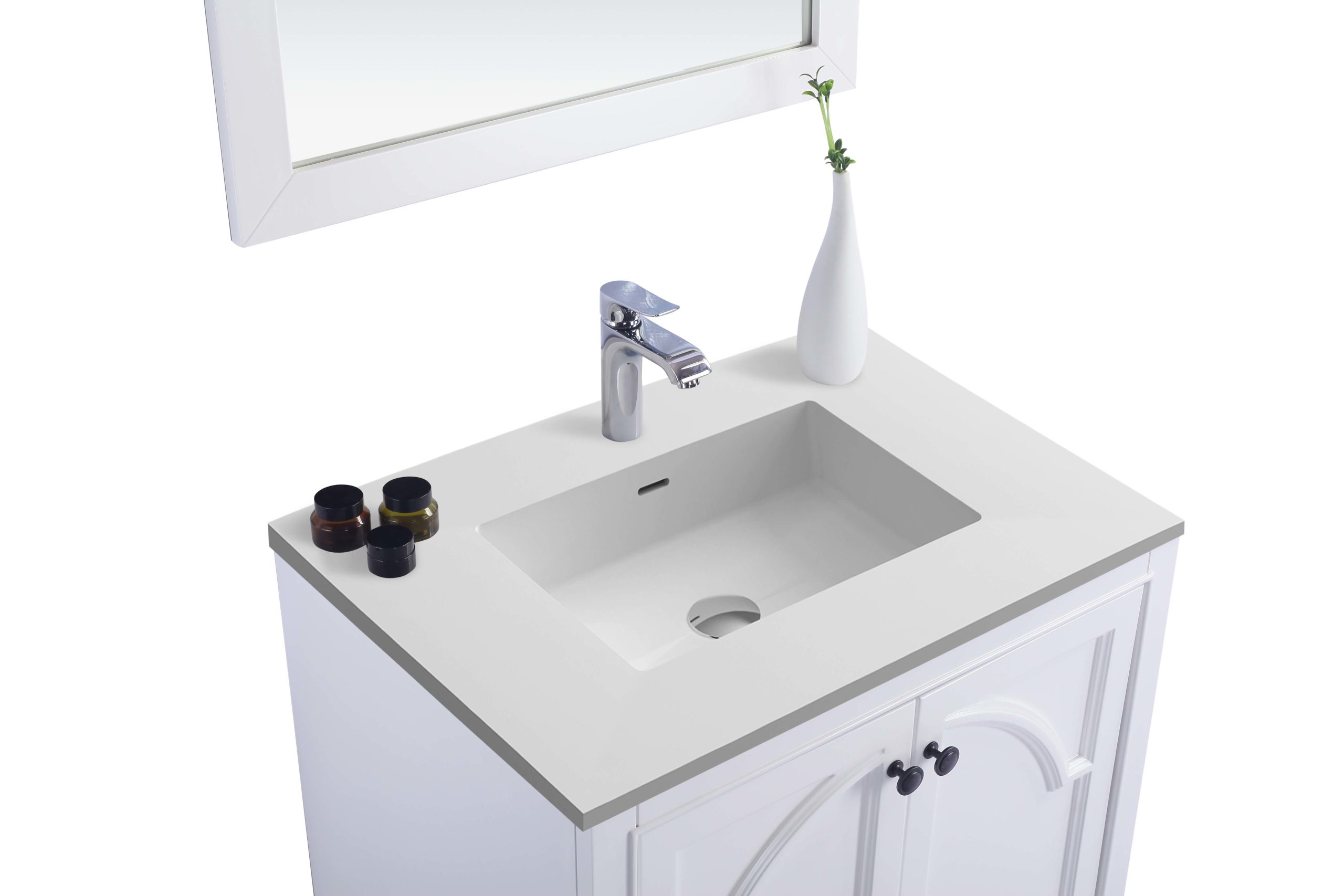Odyssey 30" White Bathroom Vanity with Countertop