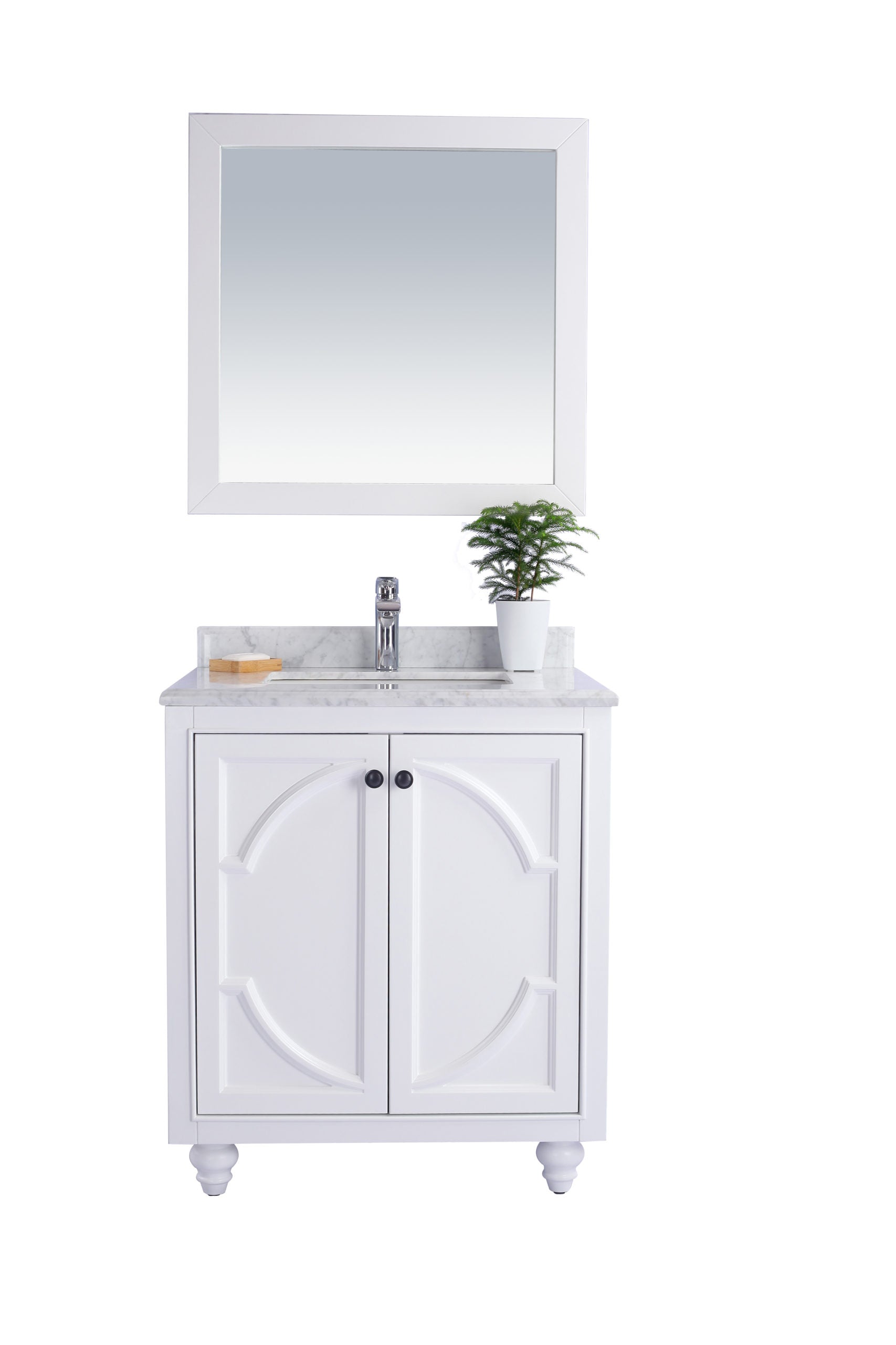 Odyssey 30" White Bathroom Vanity with Countertop