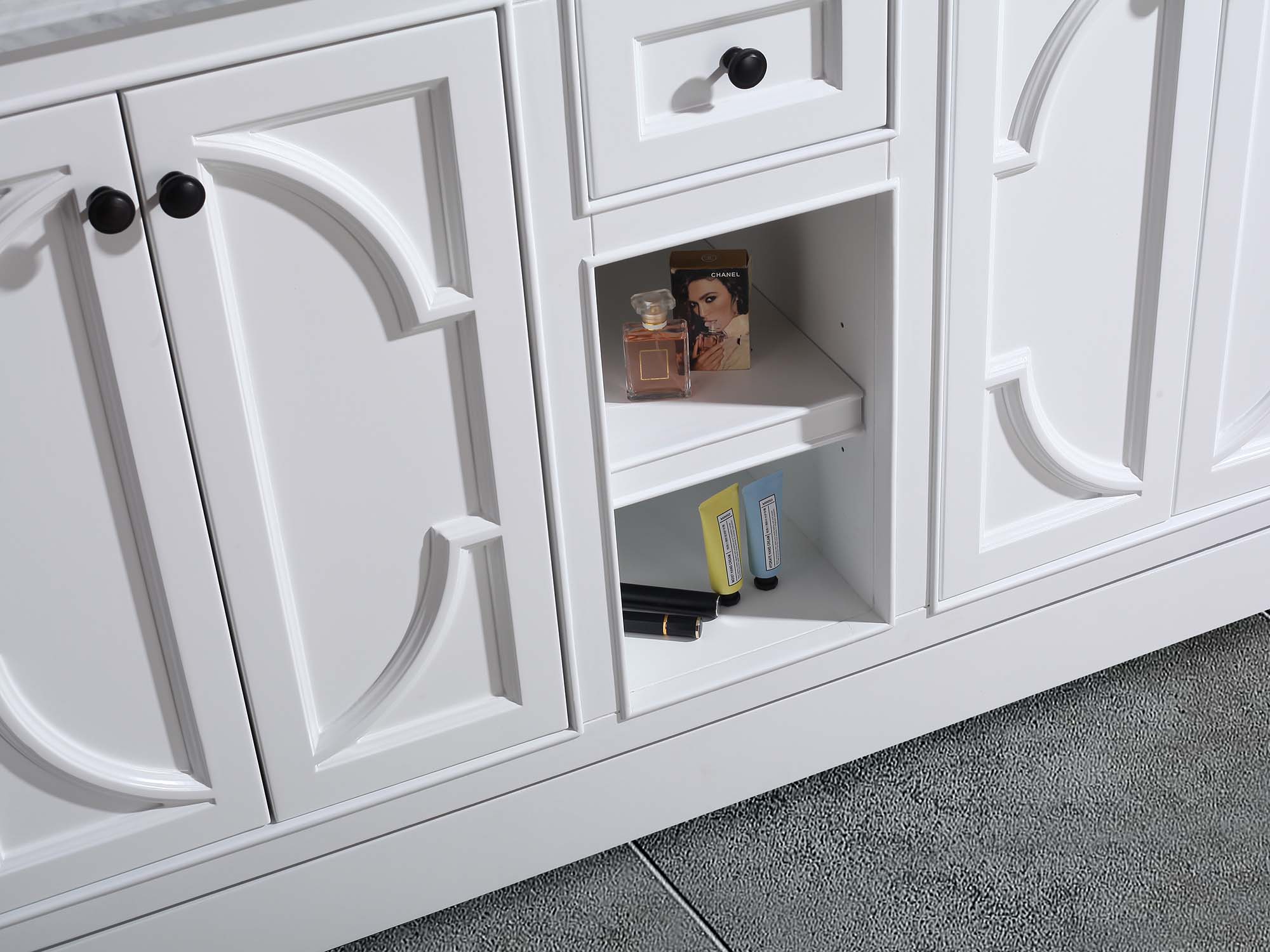 Odyssey 60" Double Sink Bathroom Vanity Cabinet