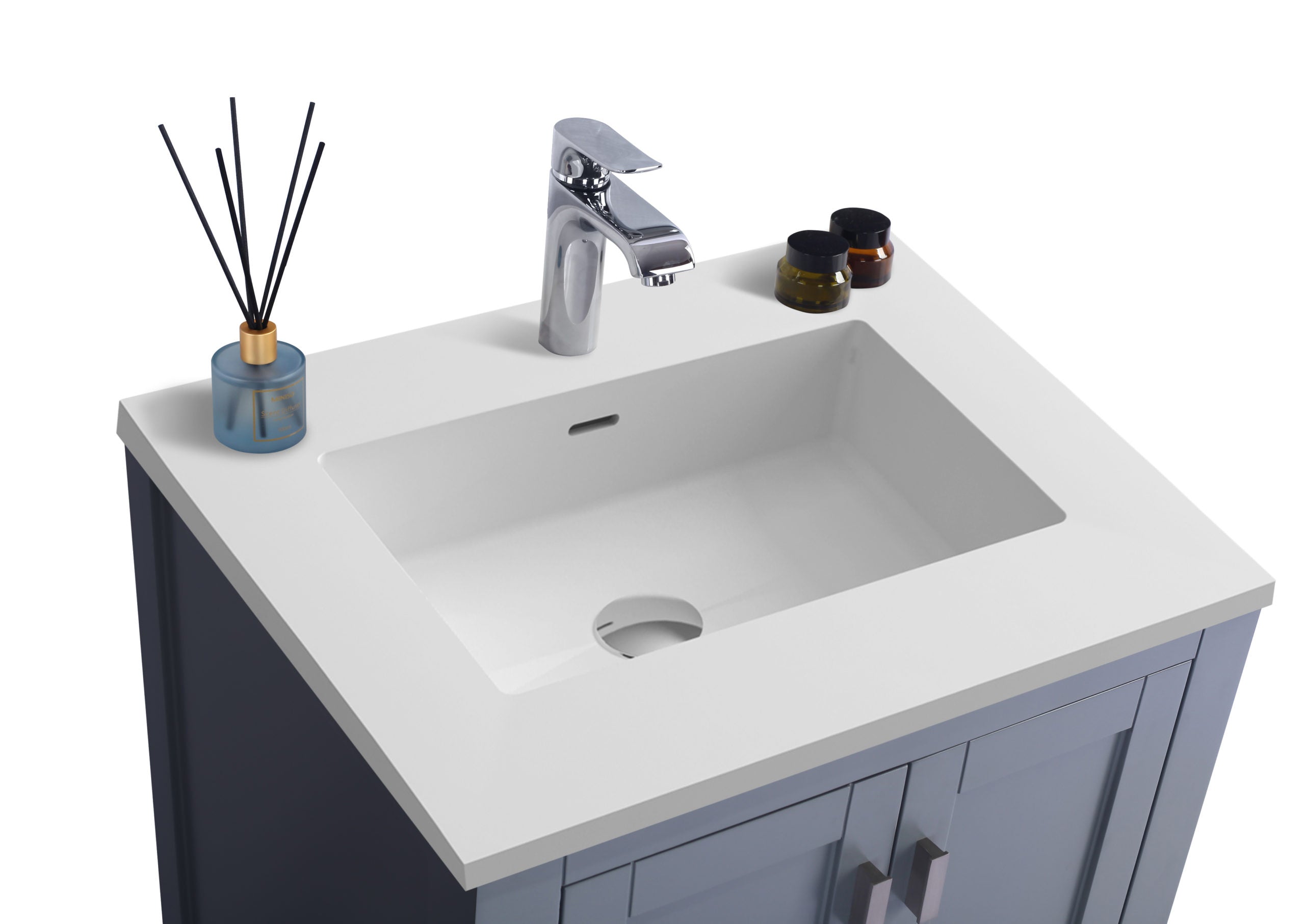 Wilson 24" Grey Bathroom Vanity with Countertop