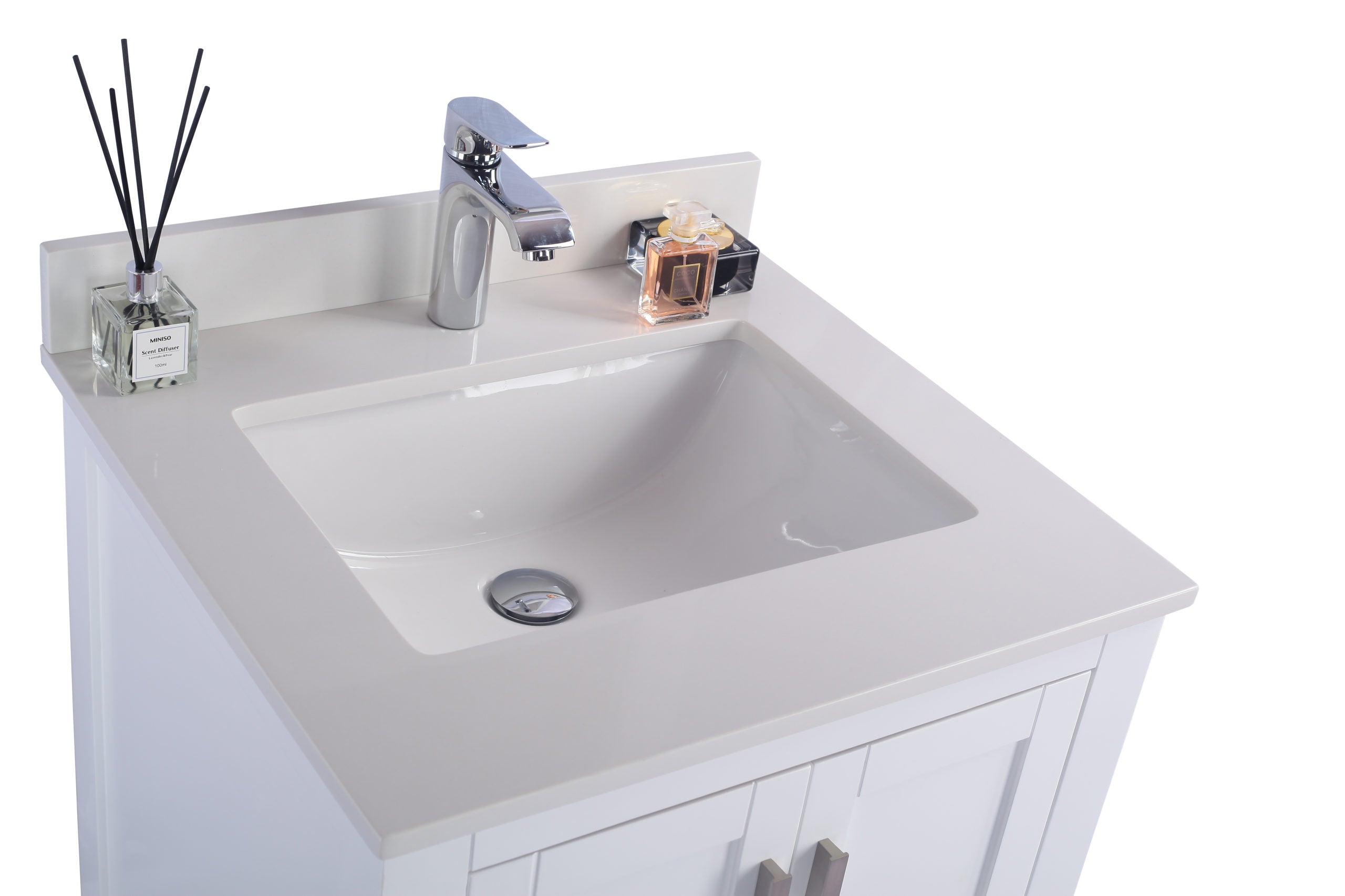 Wilson 24" White Bathroom Vanity with Countertop