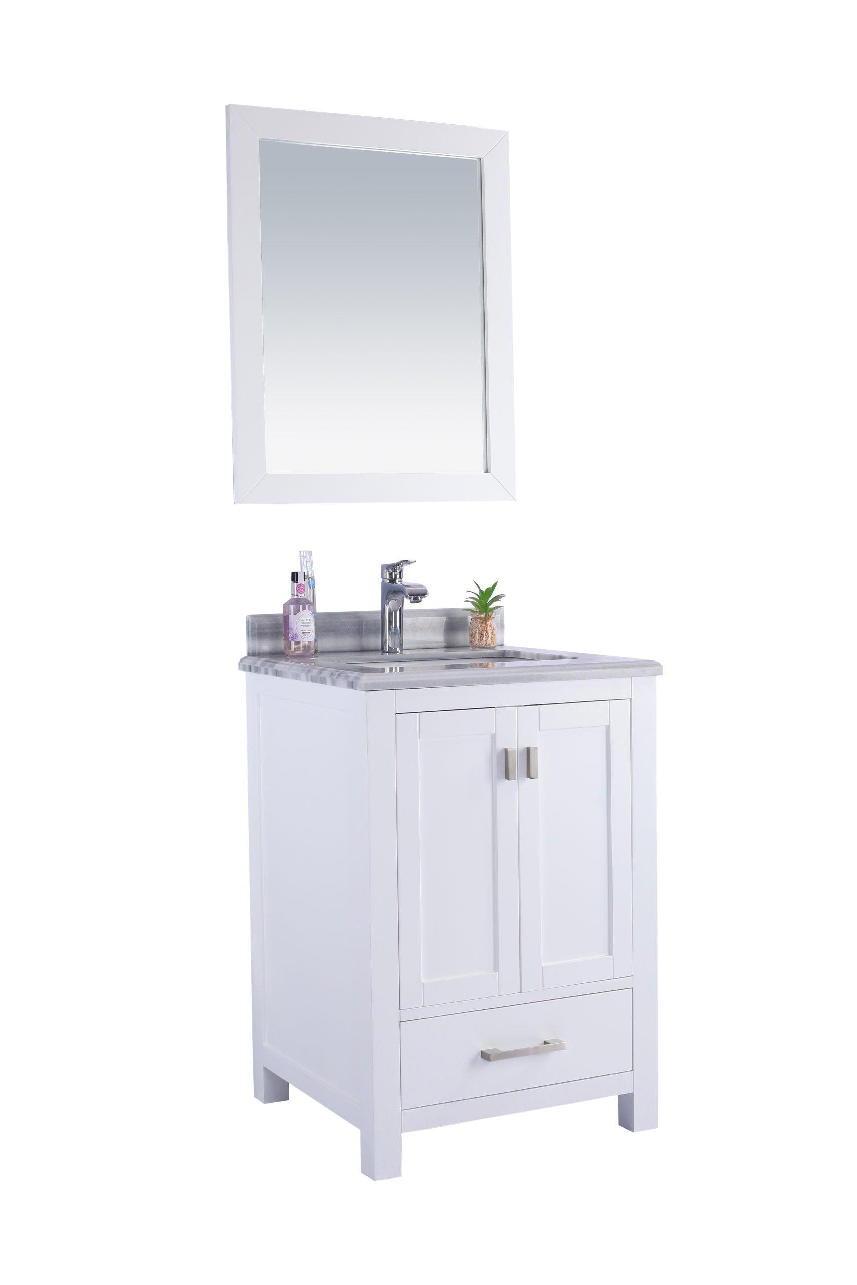 Wilson 24" White Bathroom Vanity with Countertop