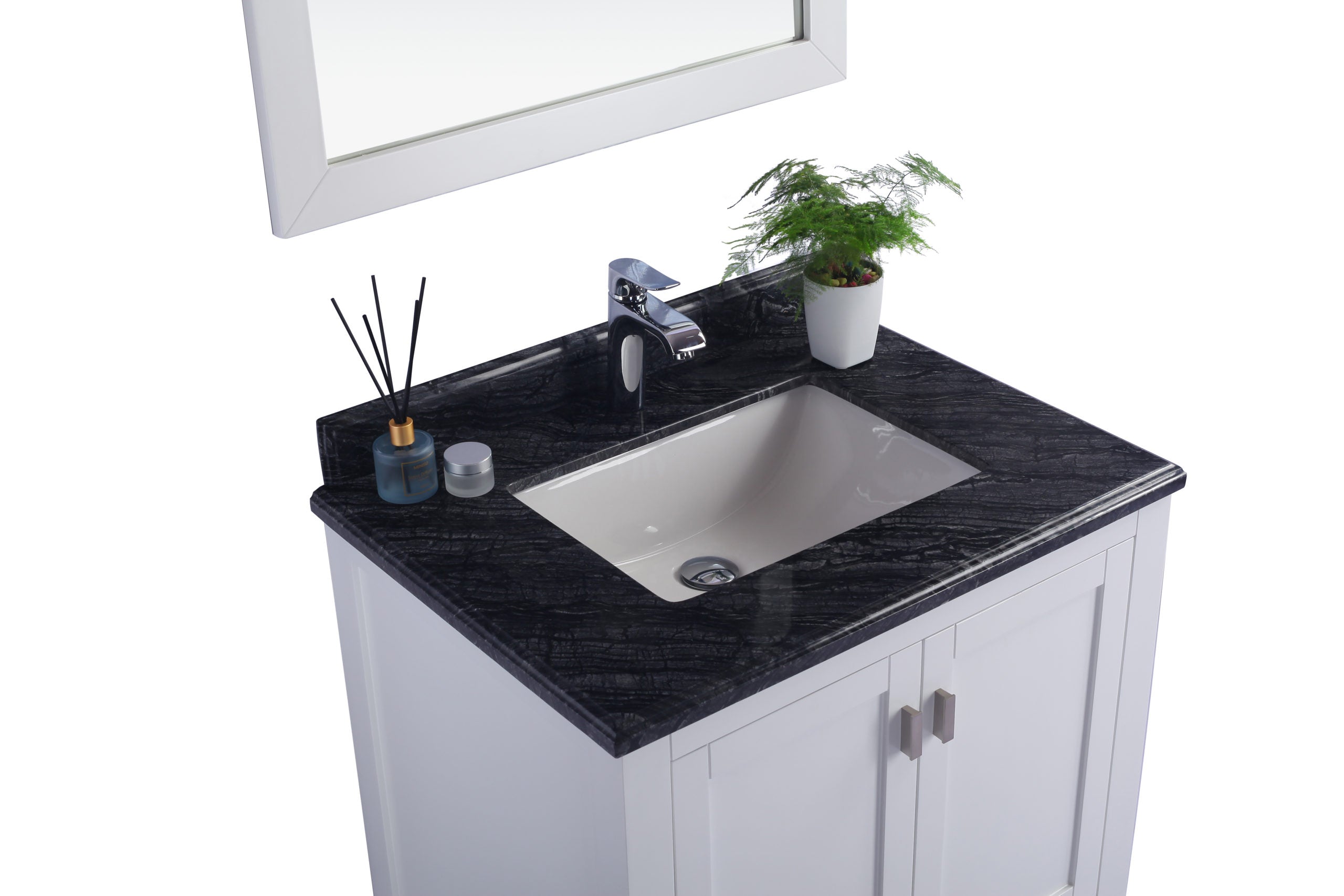 Wilson 30" White Bathroom Vanity with Countertop