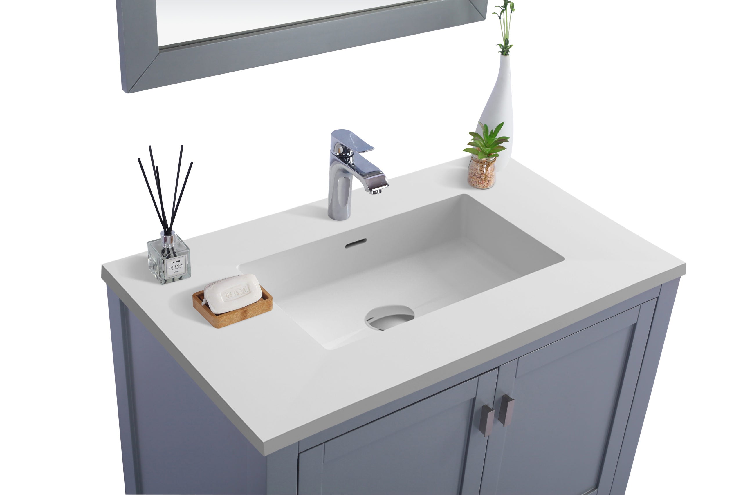 Wilson 36" Grey Bathroom Vanity with Countertop
