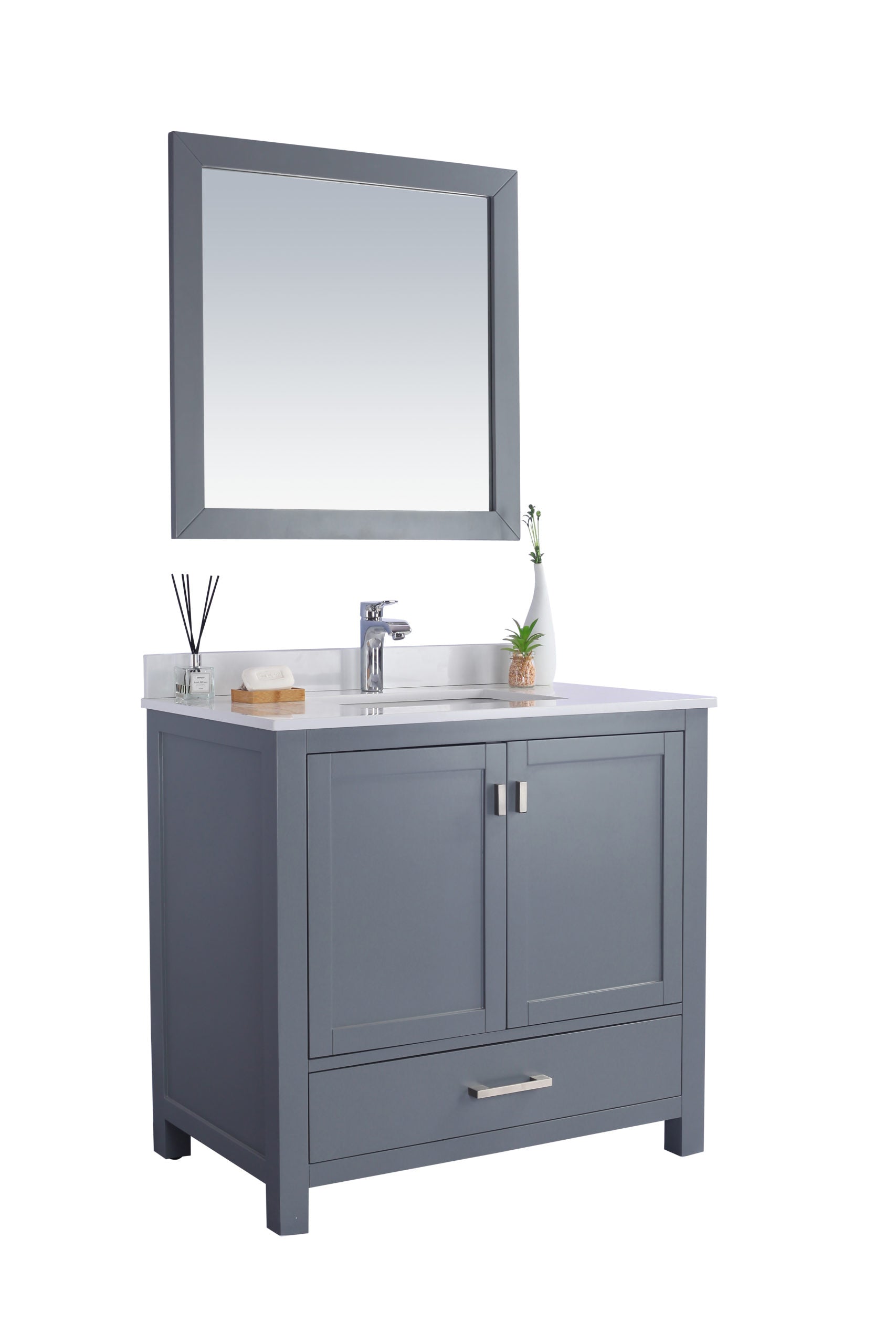 Wilson 36" Grey Bathroom Vanity with Countertop