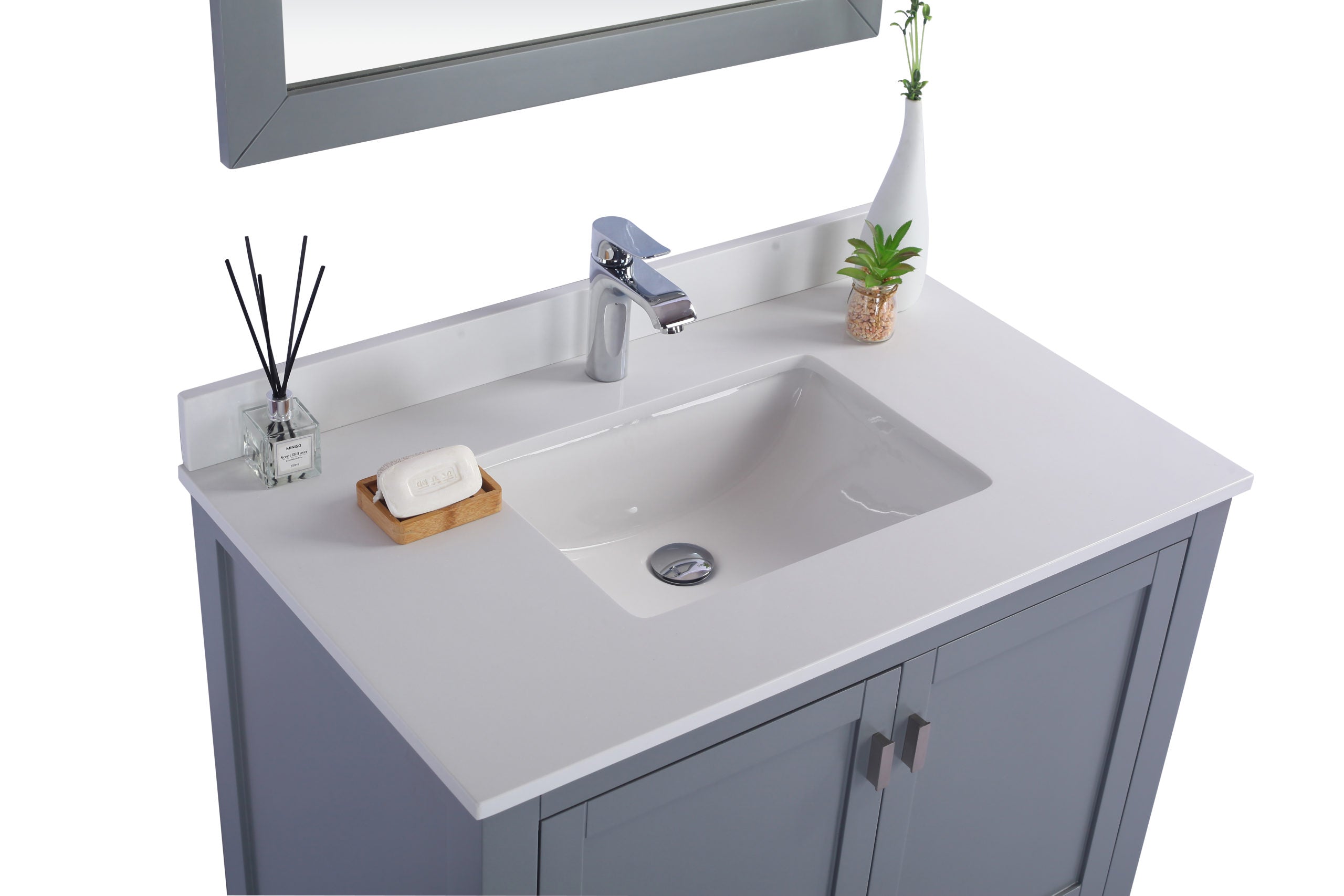 Wilson 36" Grey Bathroom Vanity with Countertop
