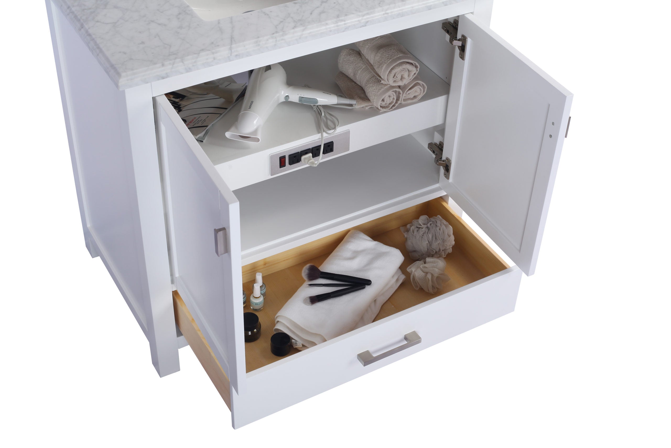Wilson 36" White Bathroom Vanity with Countertop
