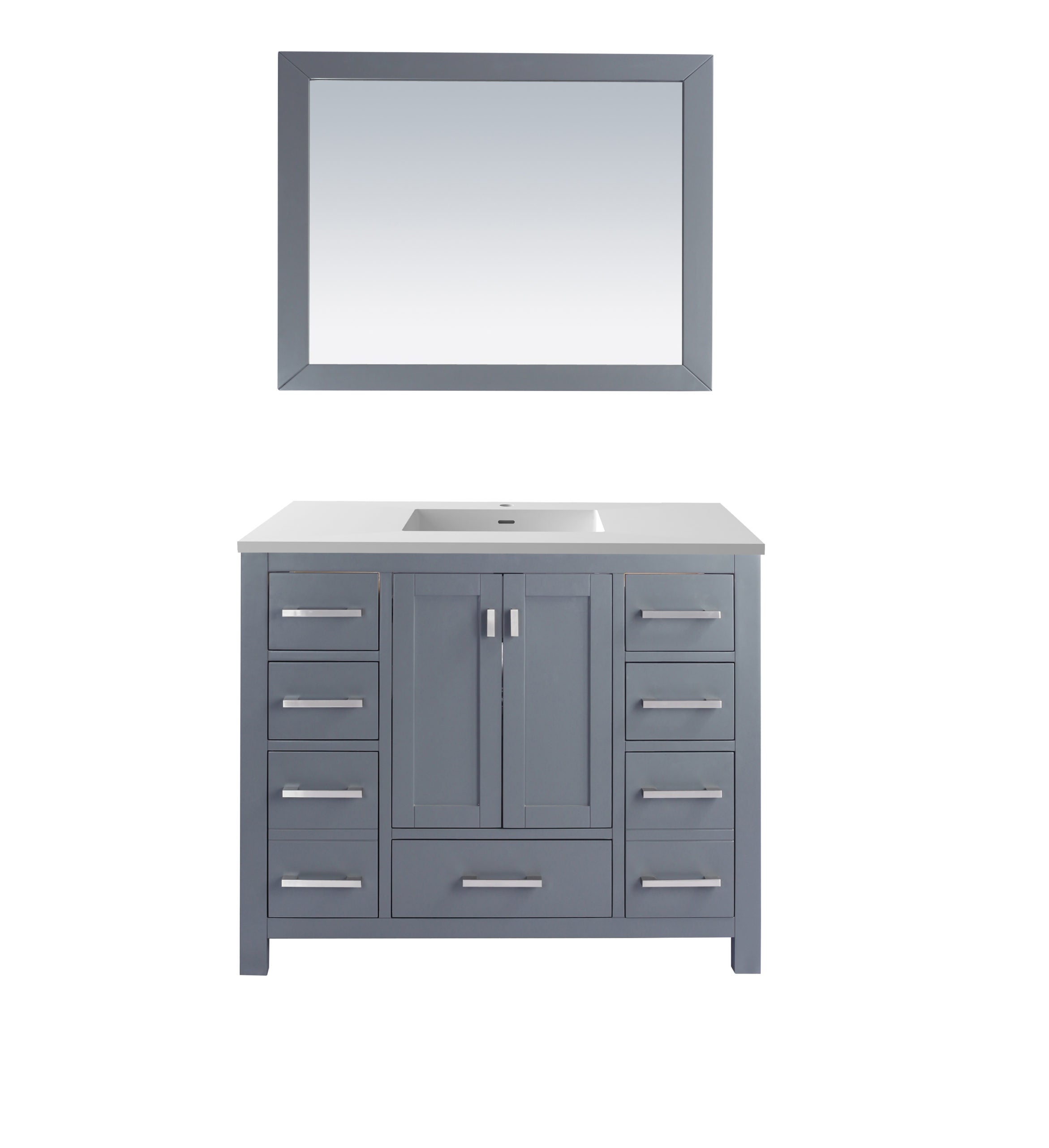 Wilson 42" Grey Bathroom Vanity with Countertop