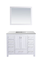 Wilson 42" White Bathroom Vanity with Countertop