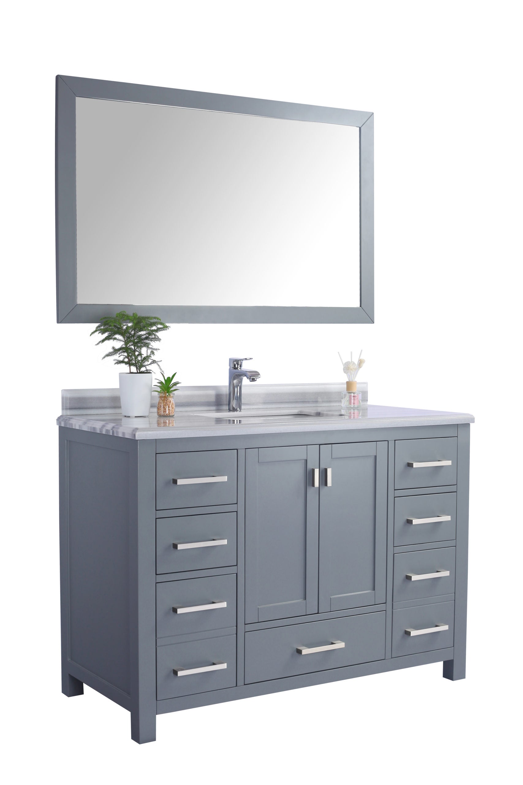 Wilson 48" Grey Bathroom Vanity with Countertop
