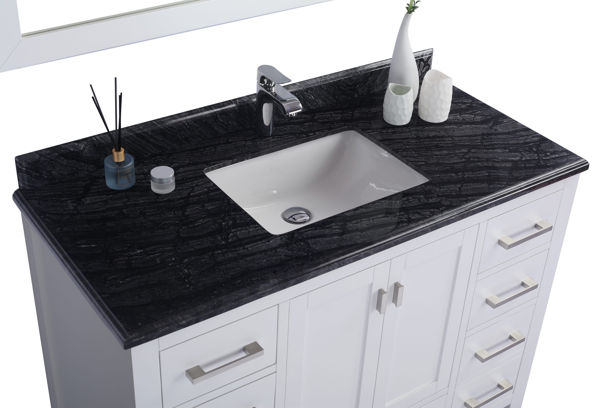 Wilson 48" White Bathroom Vanity with Countertop