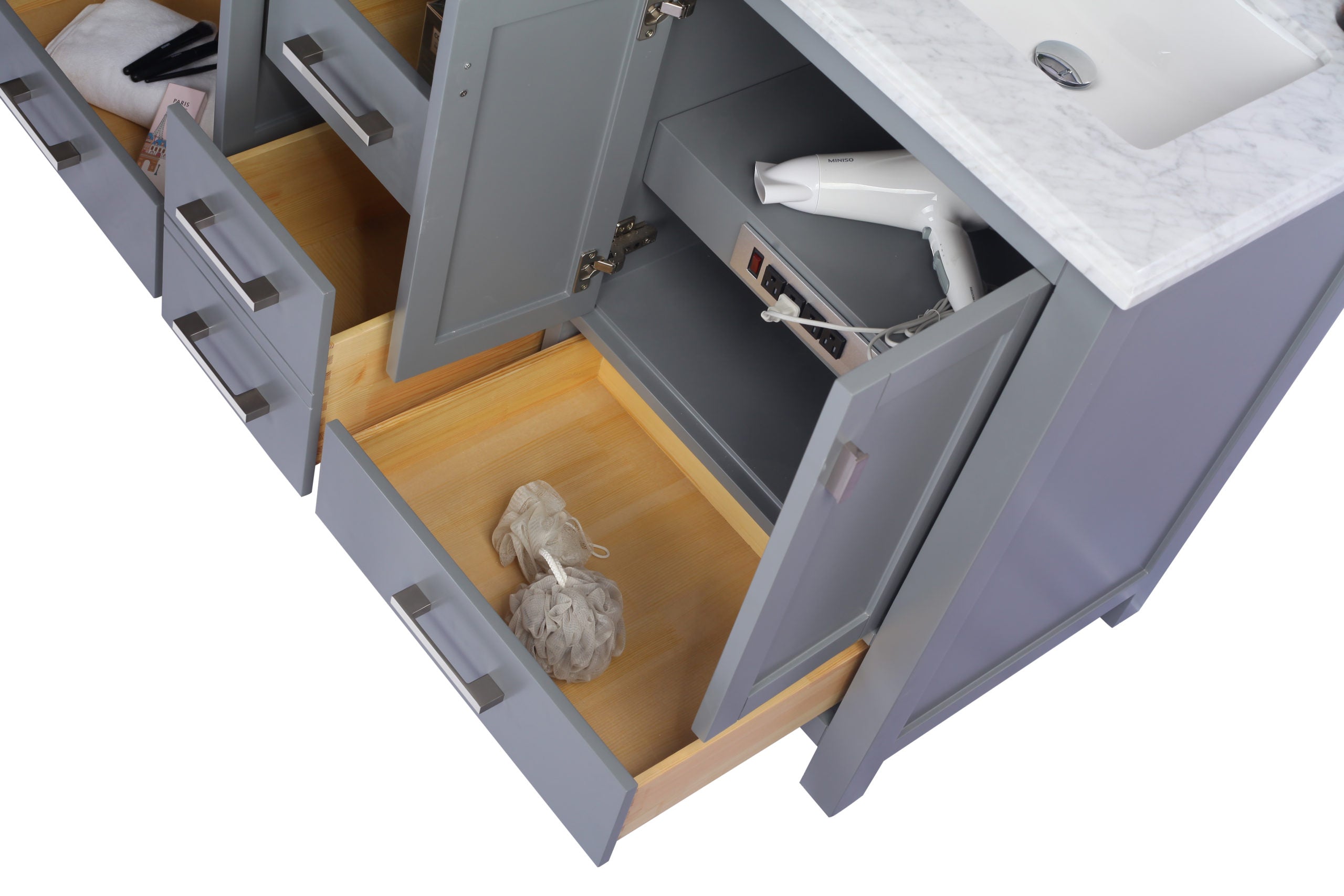 Wilson 60" Double Sink Bathroom Vanity Cabinet