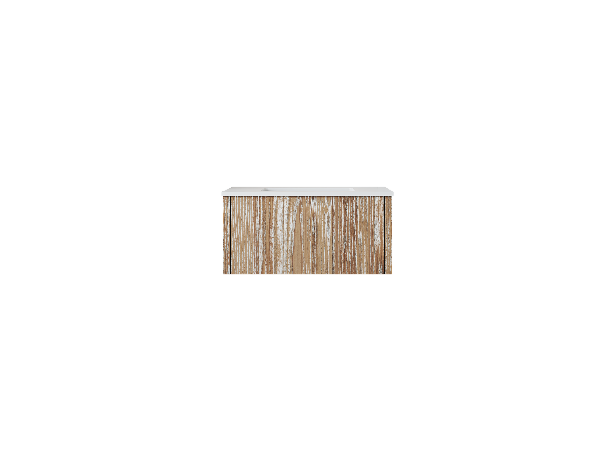 Legno 30" Bathroom Vanity with Matte White VIVA Stone Solid Surface Countertop