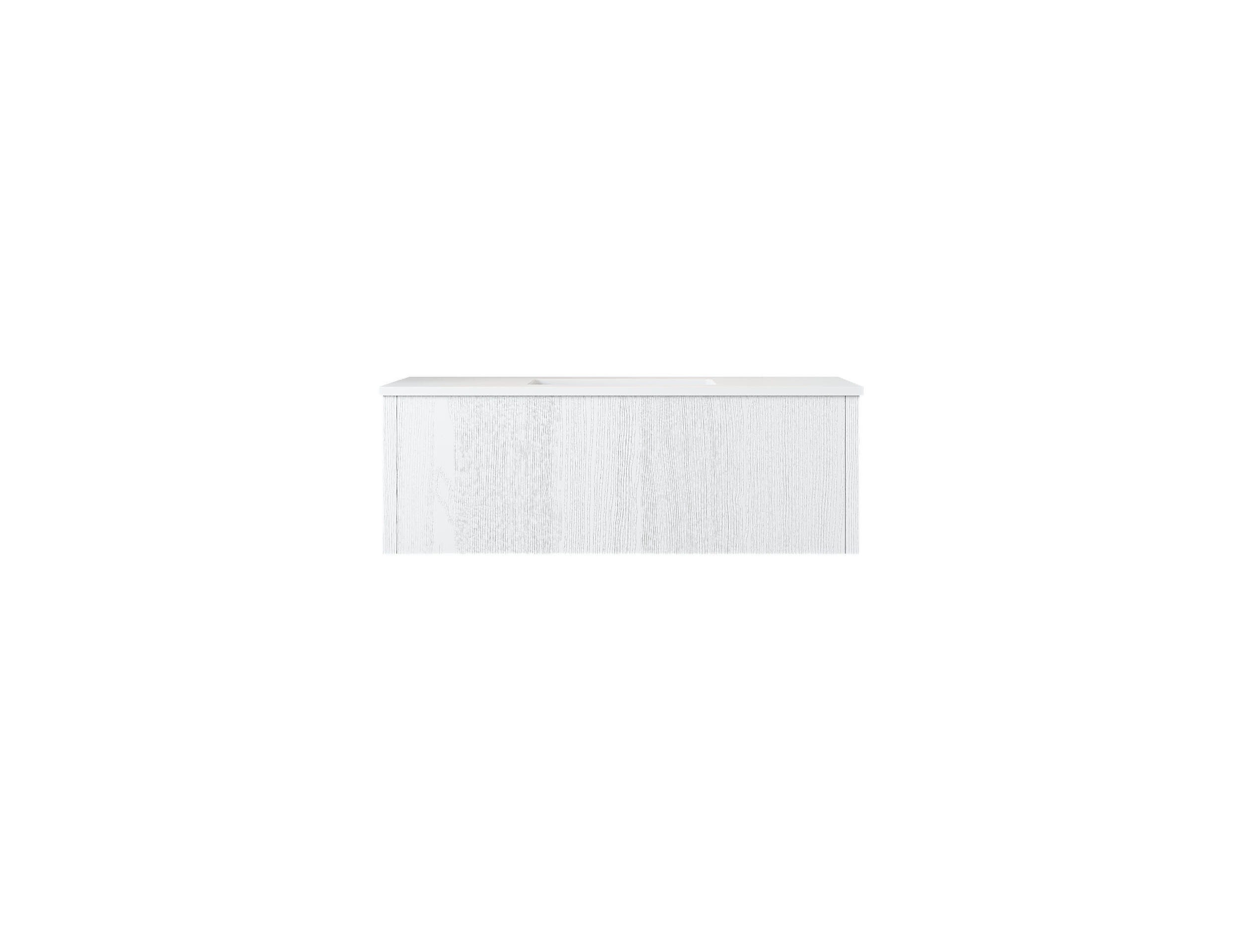 Legno 42" Bathroom Vanity with Matte White VIVA Stone Solid Surface Countertop