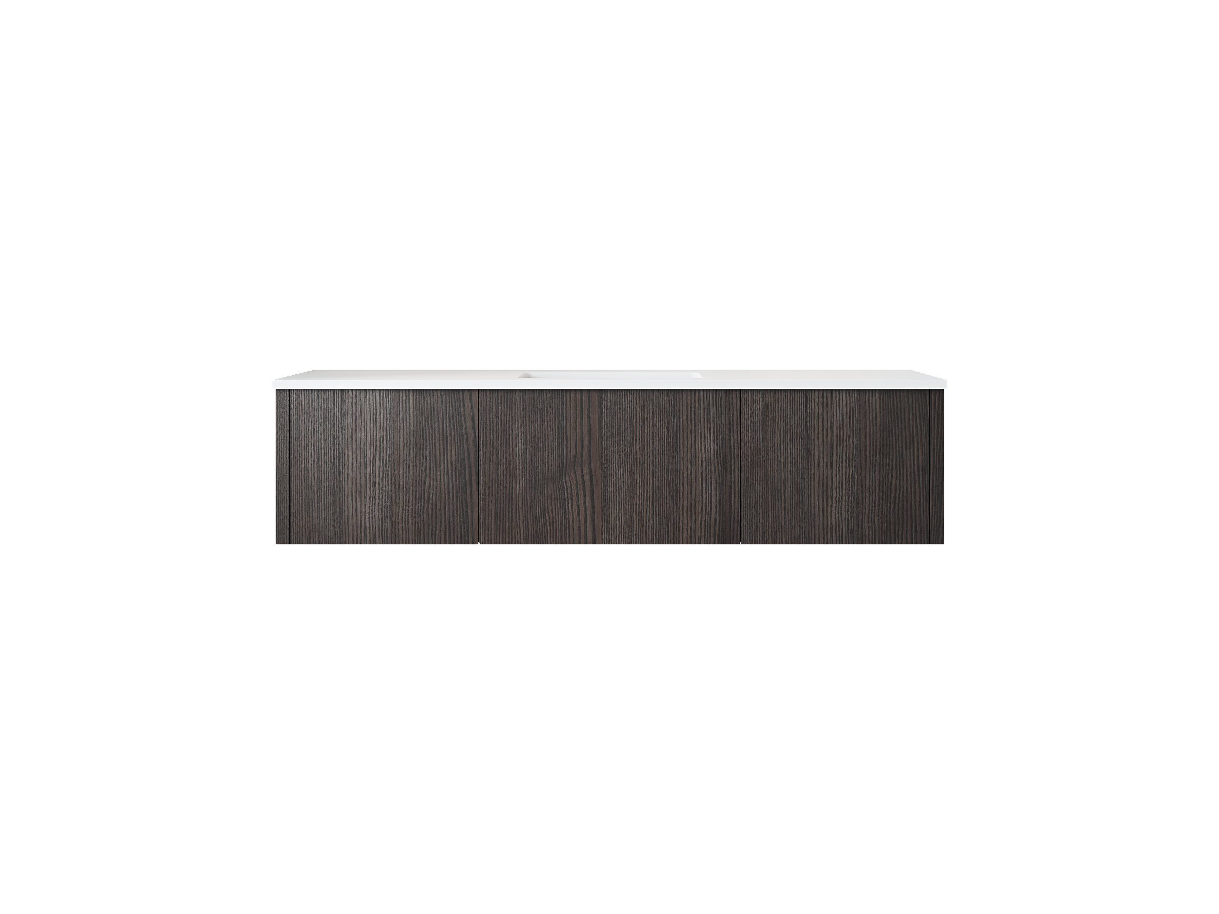 Legno 60" Alabaster White Single Sink Bathroom Vanity with Matte White VIVA Stone Solid Surface Countertop