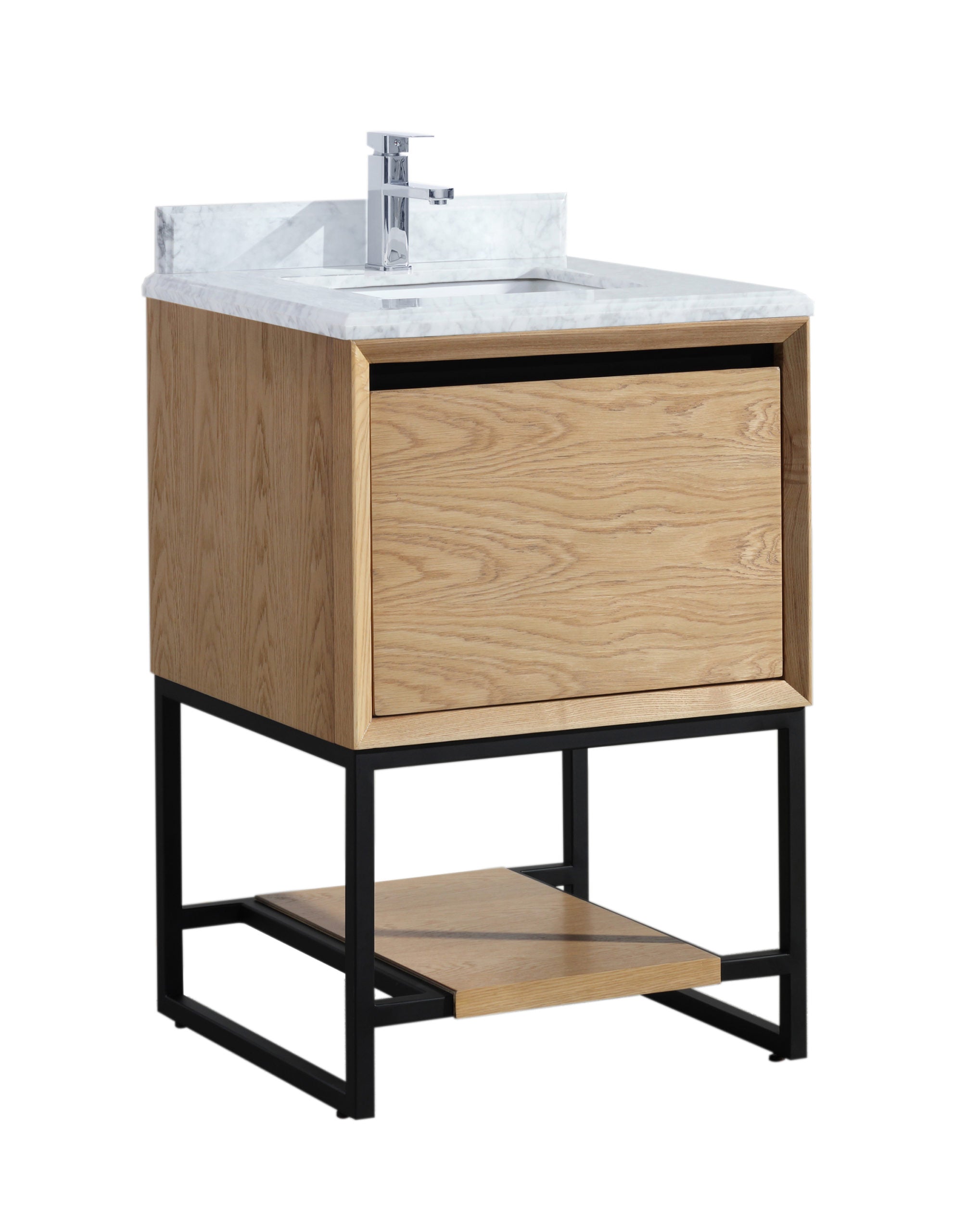 Alto 24" California White Oak Bathroom Vanity with Countertop