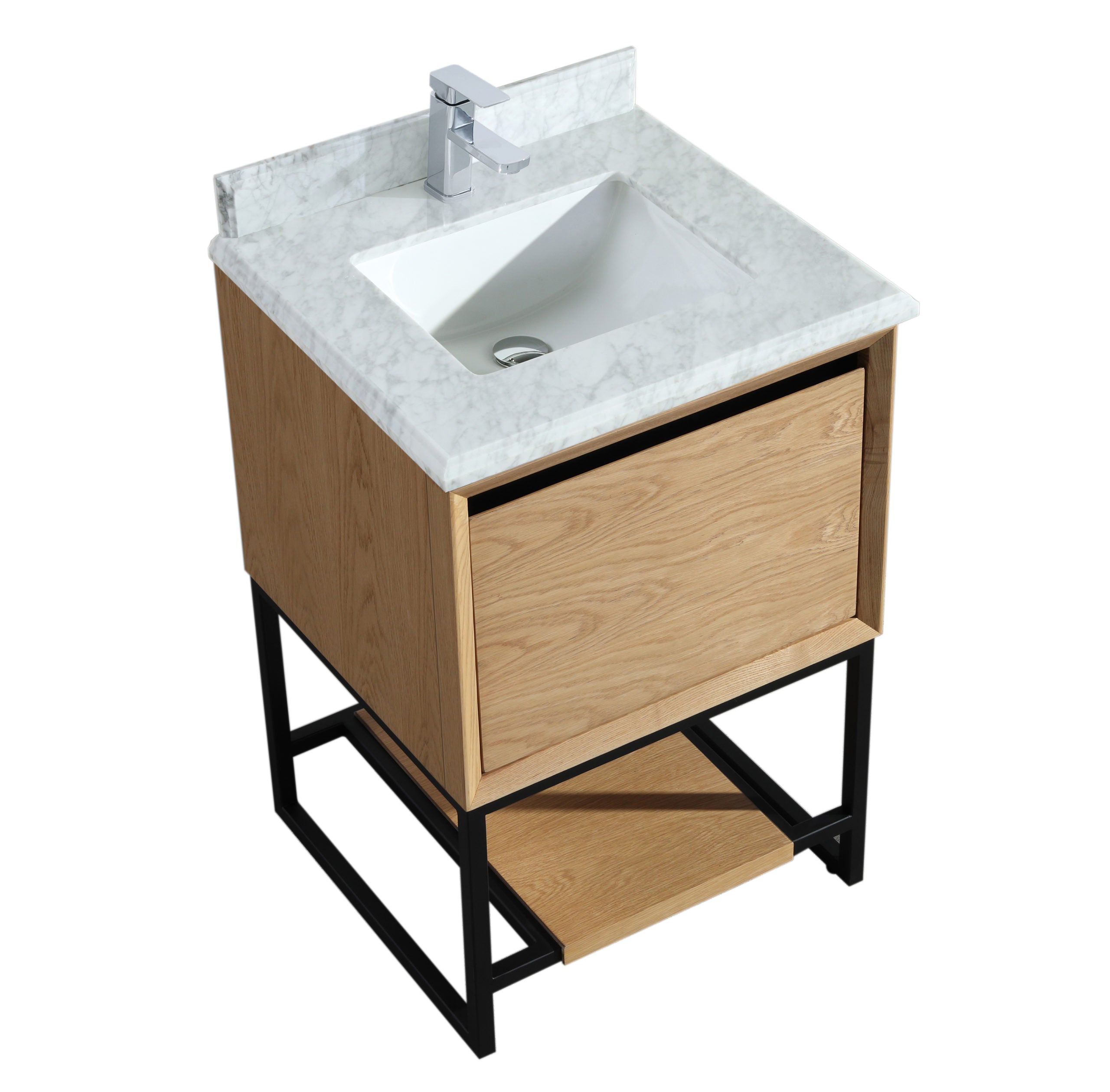 Alto 24" California White Oak Bathroom Vanity with Countertop